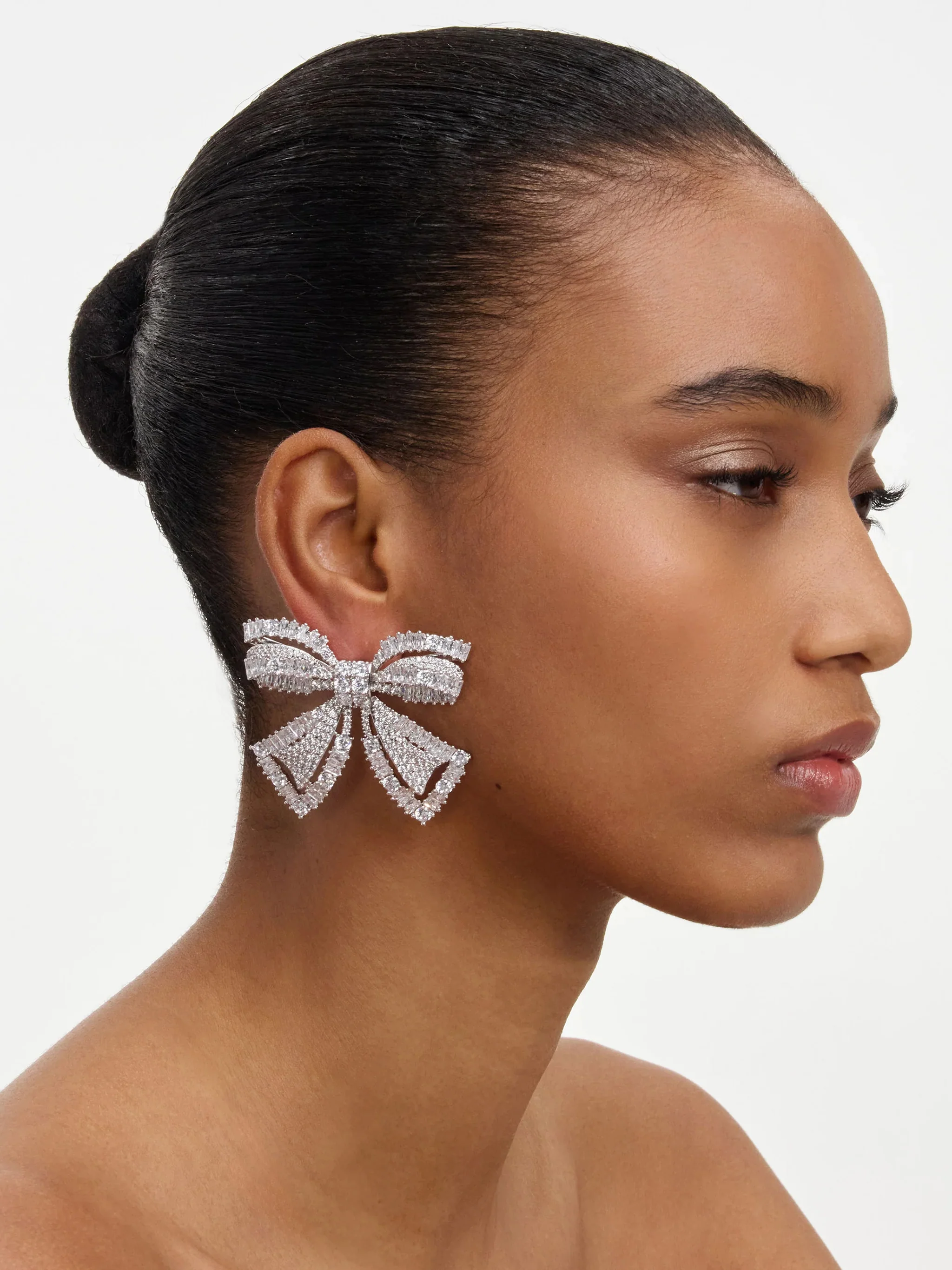 Self-portrait Elegant Mini Stud Earrings with Crystal Embellishment - Image 2