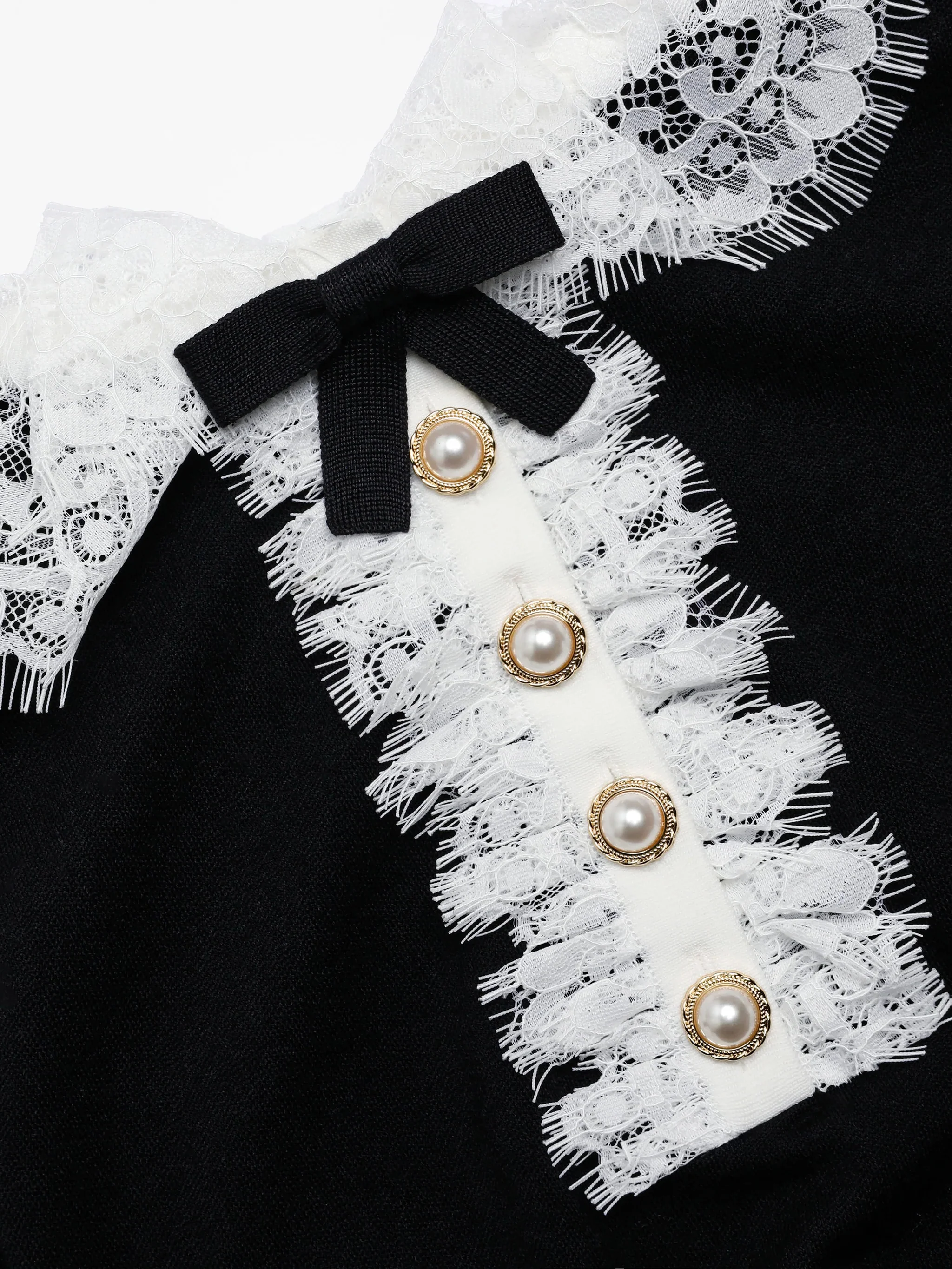 Self-portrait Elegant Stretch Button-Down Shirt with Bow Motif - Size S - Image 5