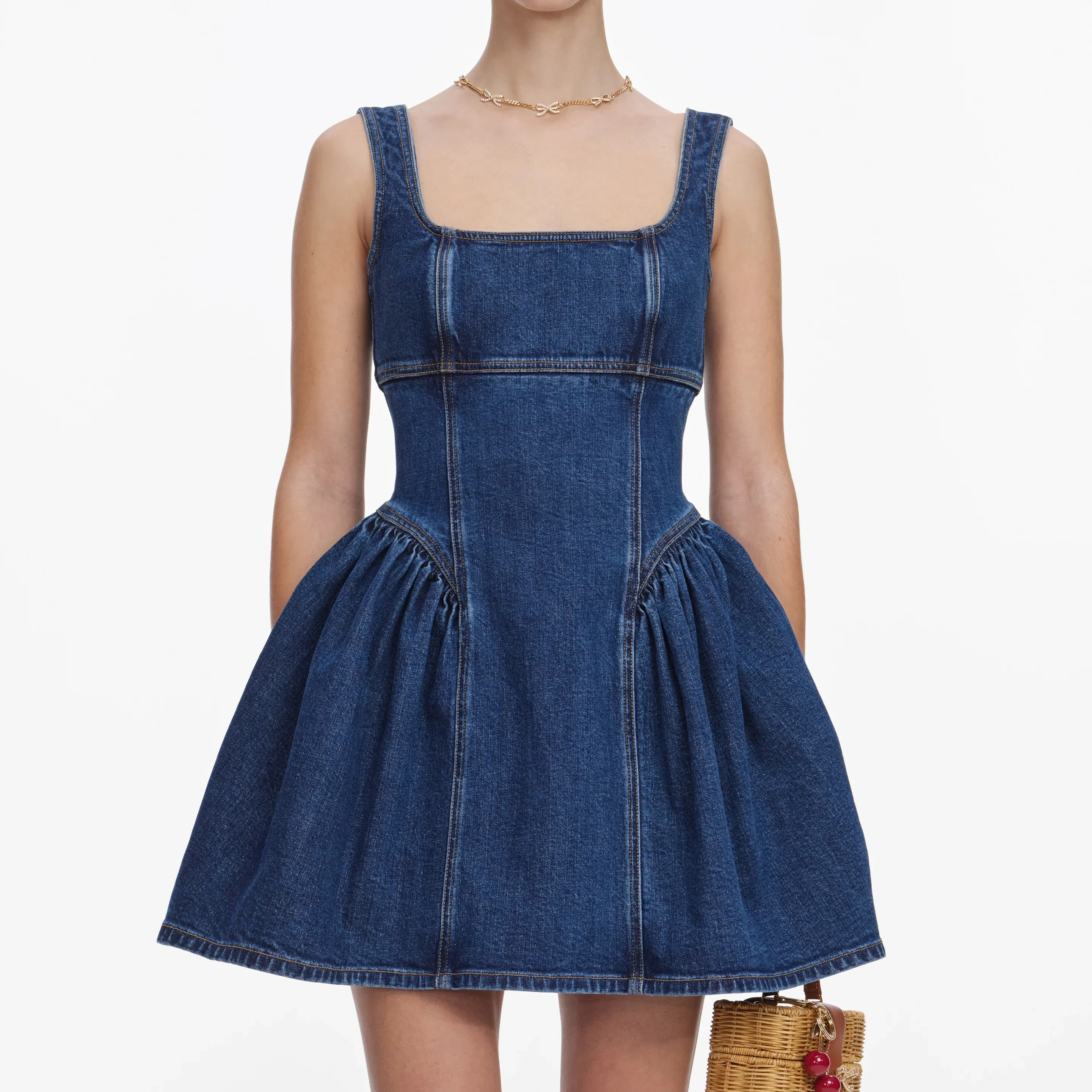 Self-portrait Exposed Back Skater Skirt - Size 6 - Image 4