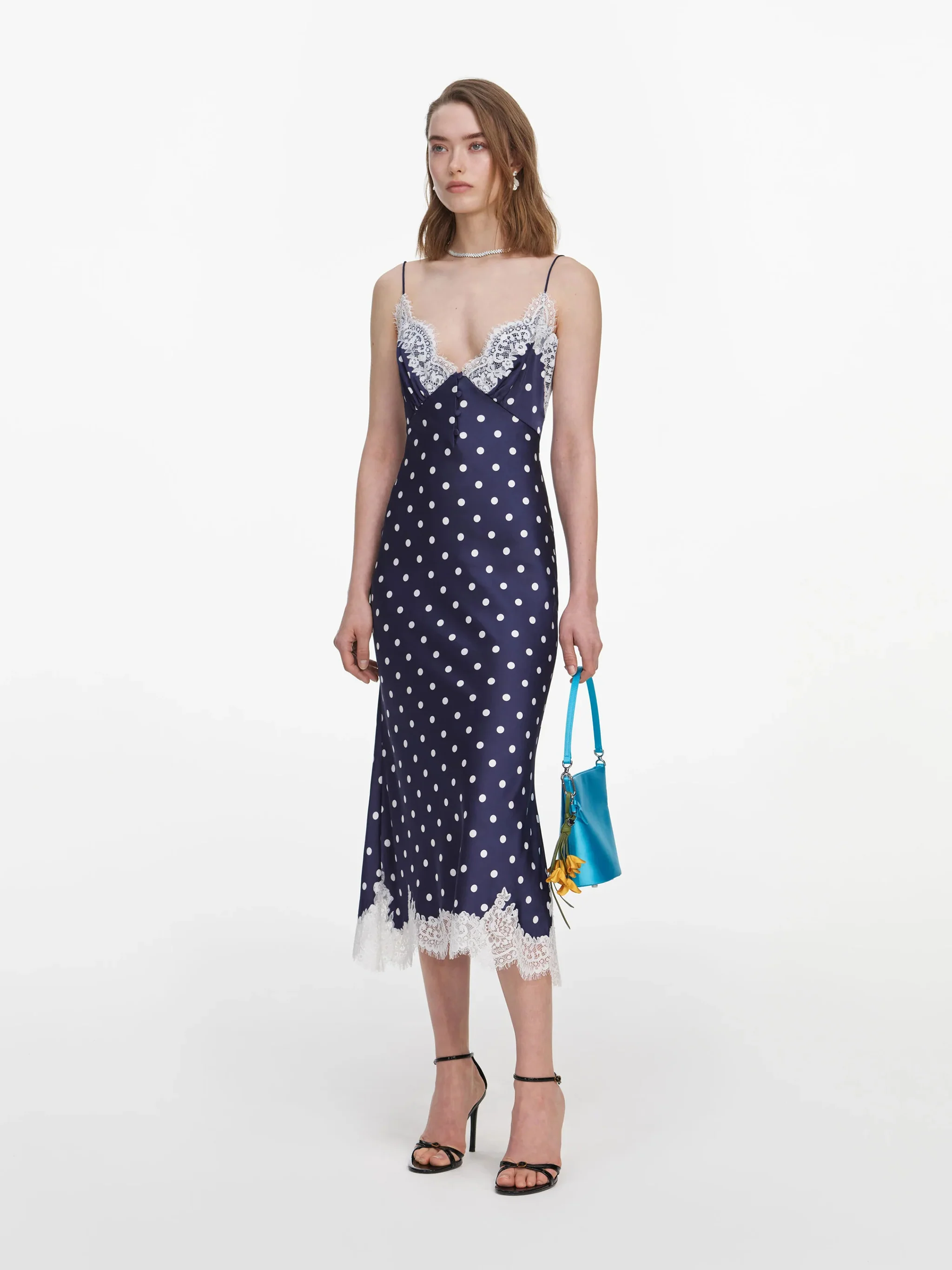Self-portrait Feminine Mini Dress with Front Button Closure and Delicate Straps (Size UK 6) - Image 2