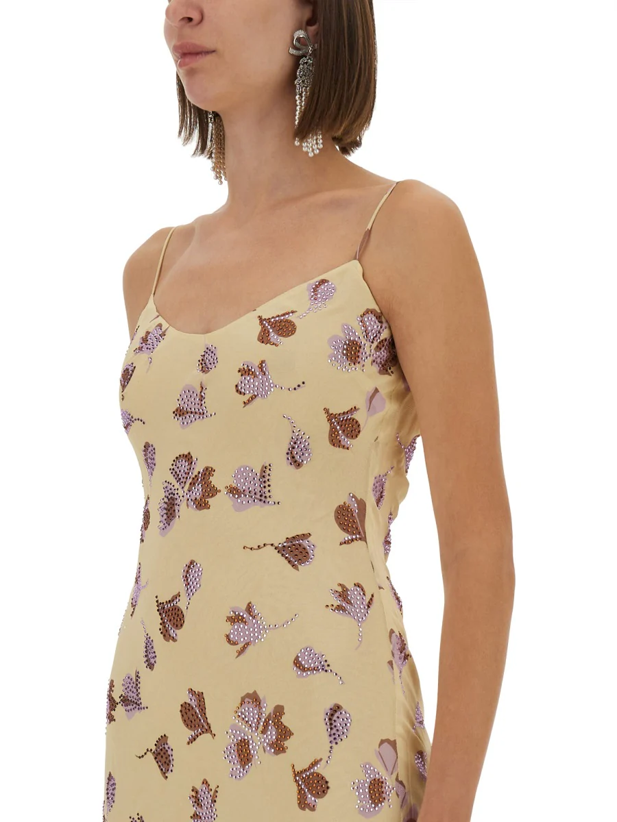 SELF-PORTRAIT Floral Rhinestone Maxi Dress - Image 2