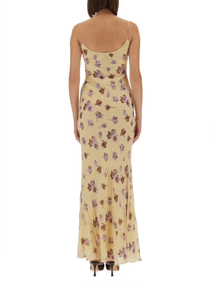 SELF-PORTRAIT Floral Rhinestone Maxi Dress - Image 3