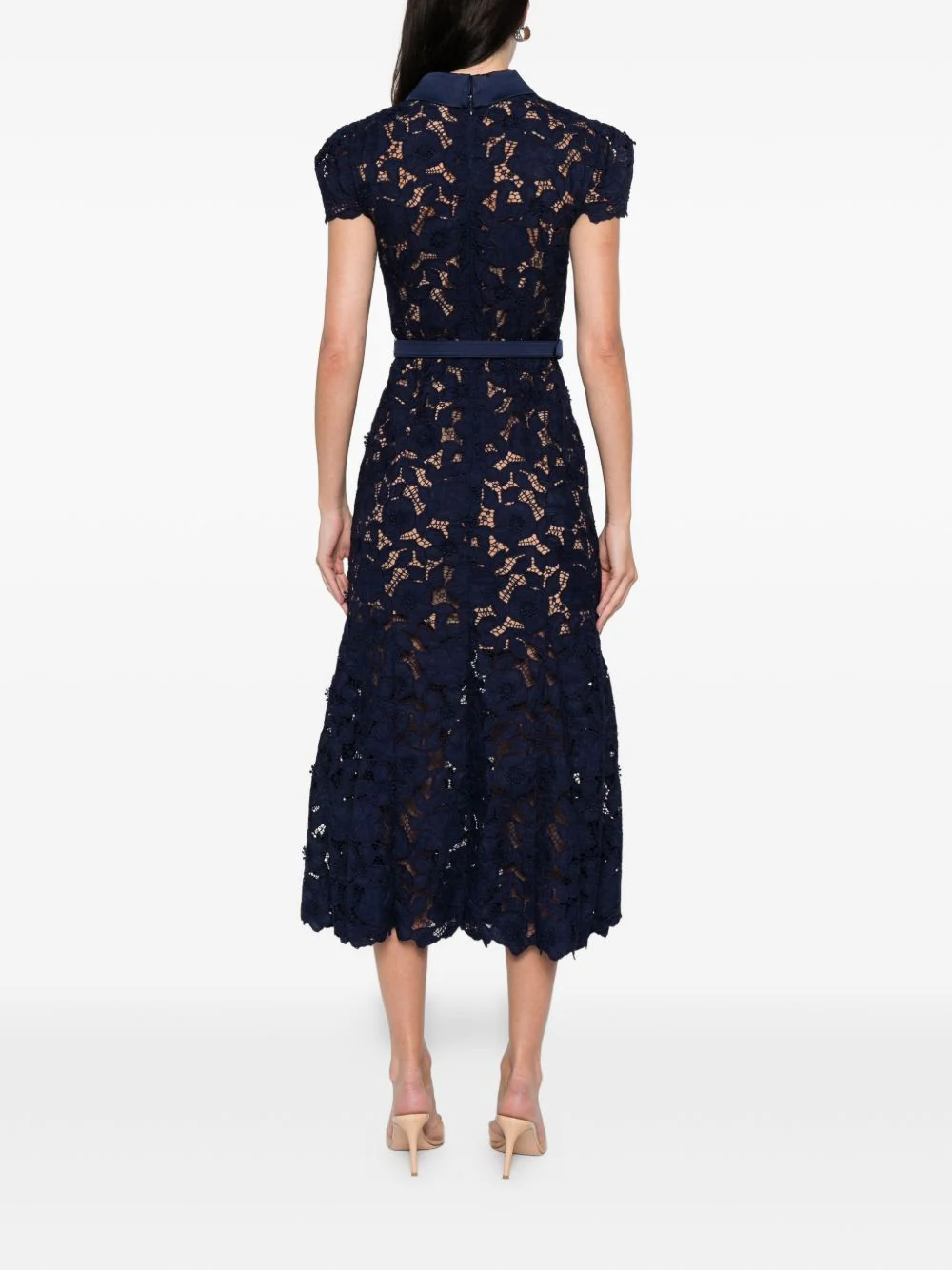 SELF-PORTRAIT Guipure Lace Midi Dress - Image 2