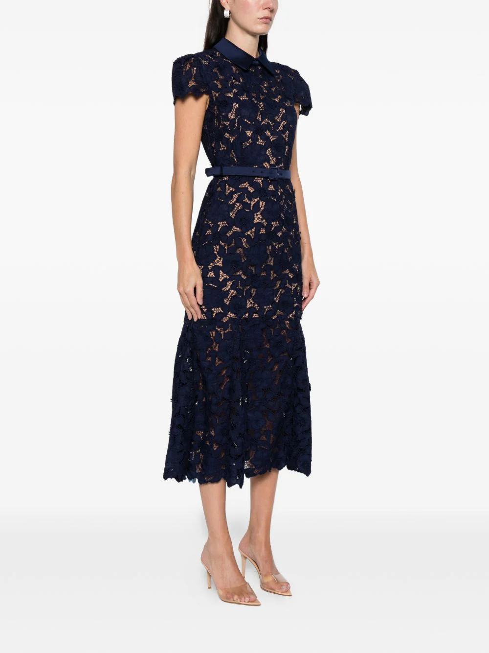 SELF-PORTRAIT Guipure Lace Midi Dress - Image 4