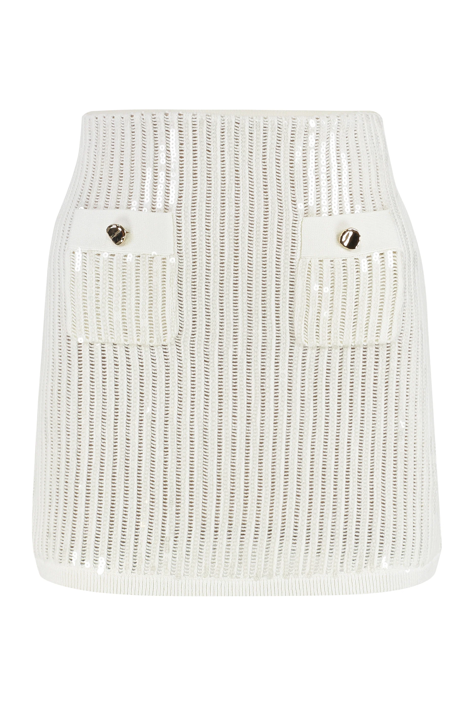 Self-Portrait Knitted Mini Skirt