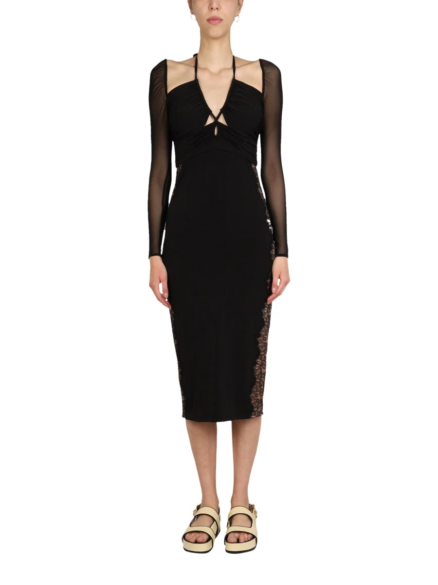 SELF-PORTRAIT Lace Dress V-Neck