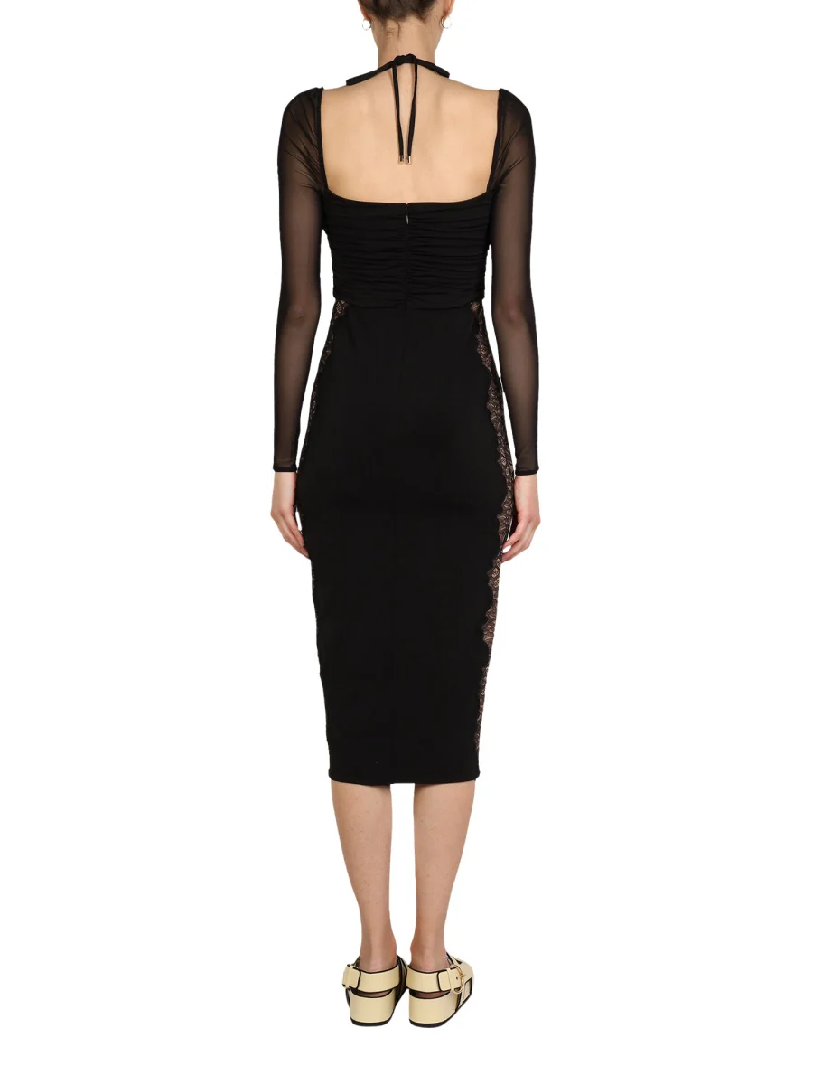 SELF-PORTRAIT Lace Dress V-Neck - Image 3