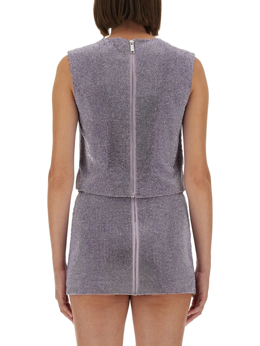 SELF-PORTRAIT Metal Mesh Top - Image 4