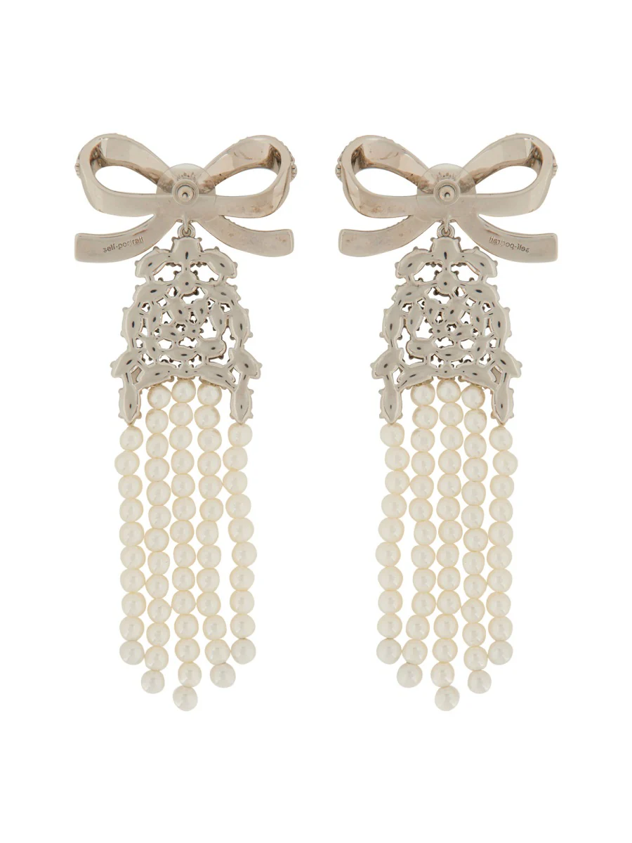 Self-portrait Mini Bow Drop Earrings - Image 2