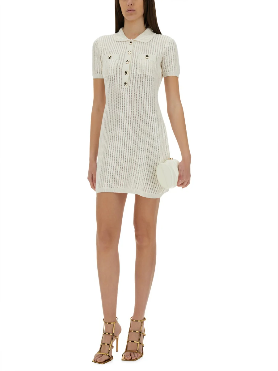 SELF-PORTRAIT Mini Crochet Sequined Dress - Image 2