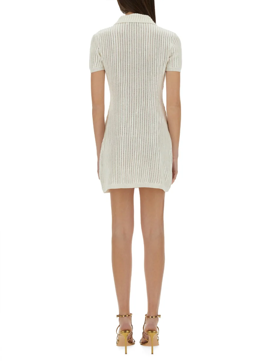 SELF-PORTRAIT Mini Crochet Sequined Dress - Image 3