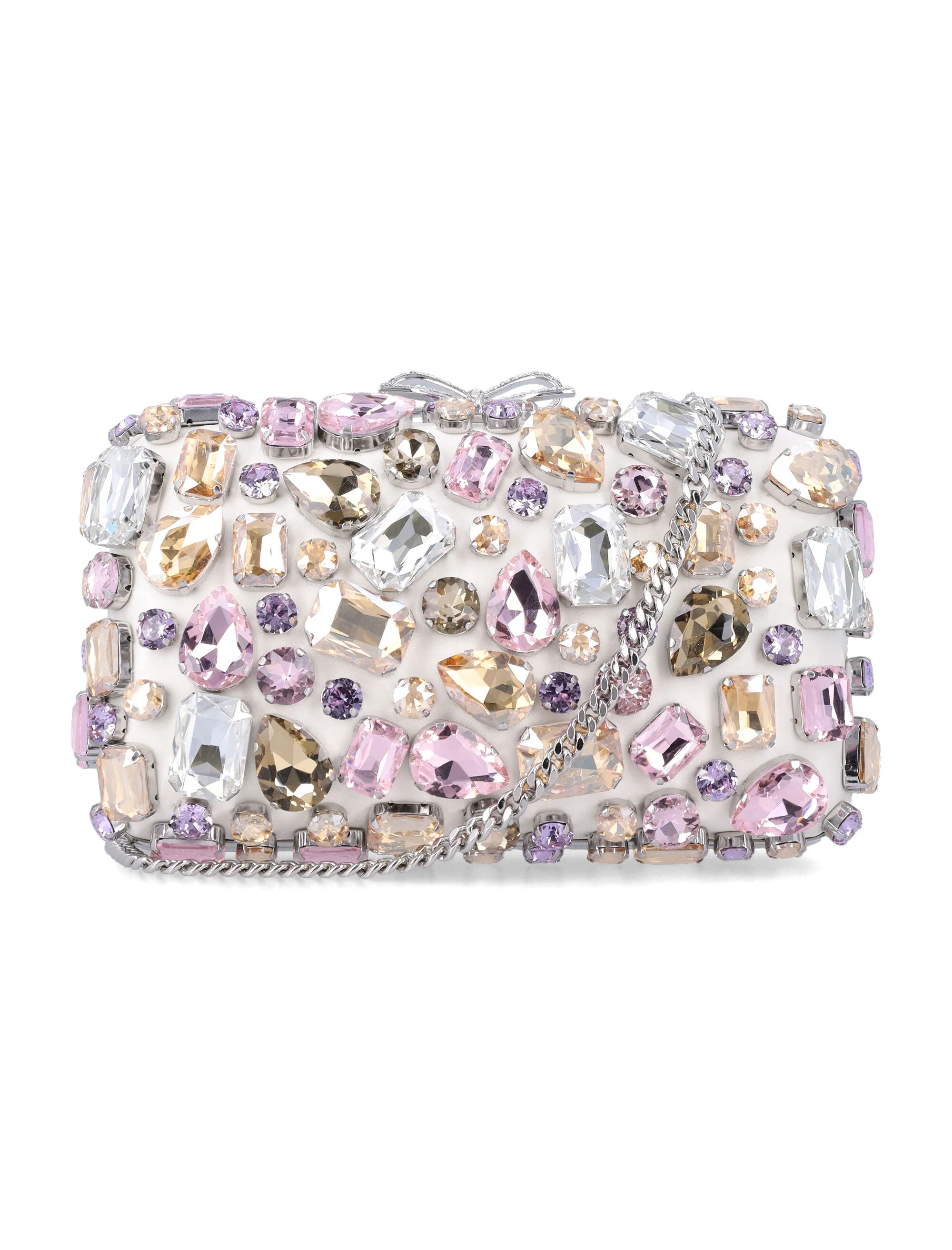 Self-portrait Mini Embellished Clutch with Signature Bow