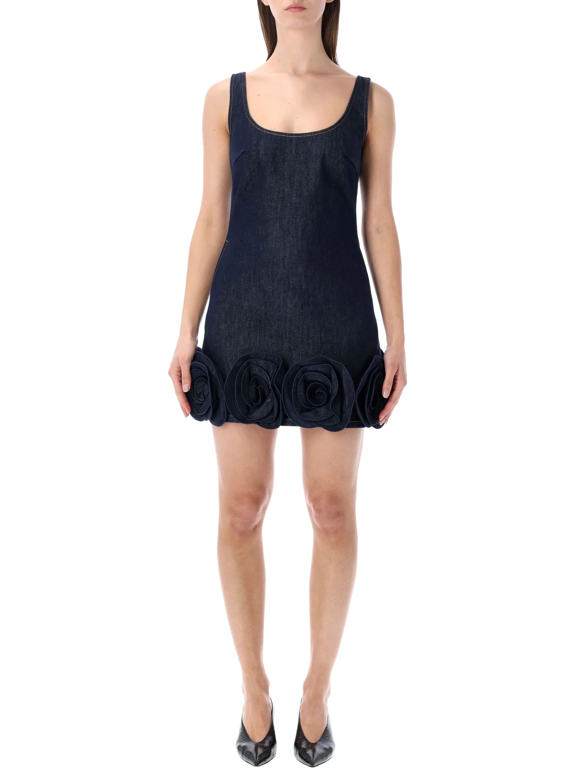 Self-portrait Mini Floral Appliqué Dress - Size 8