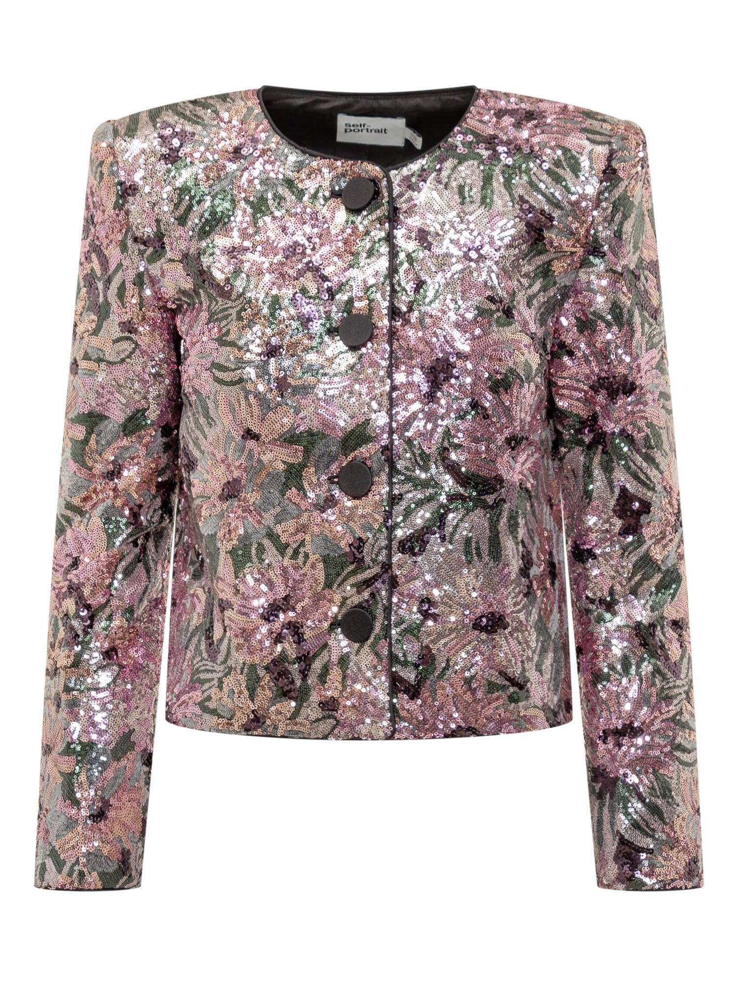 Self-portrait Mini Jacket with Intricate Embroidery