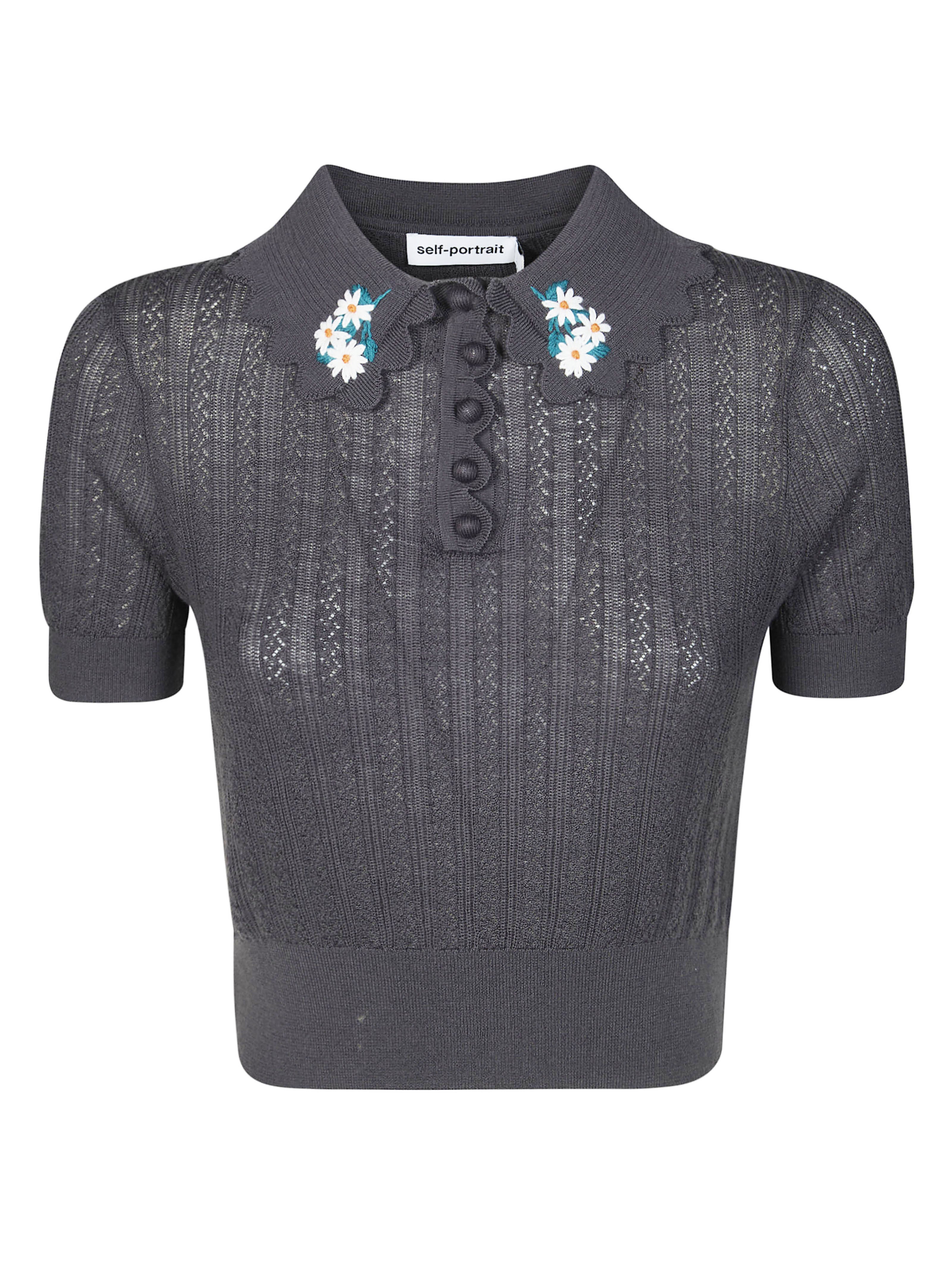 Self-portrait Mini Polo Sweater for Women - SS26 Collection