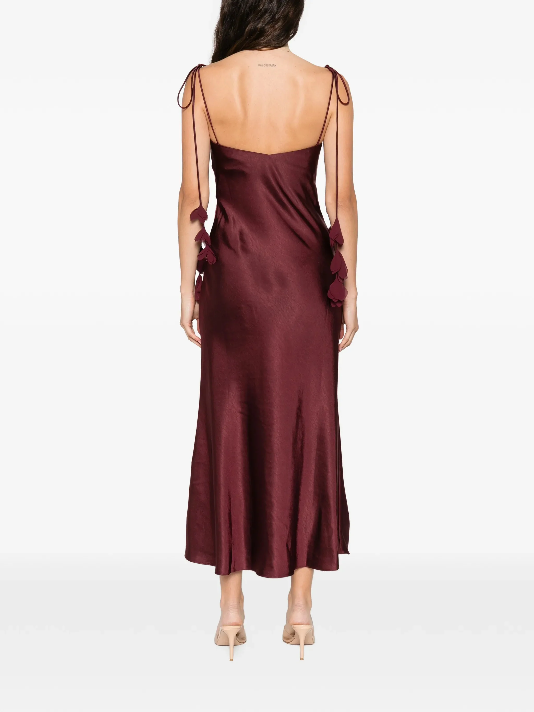 Self-portrait Mini Satin Floral Dress with Enhanced Bust Details - Size 6 - Image 4
