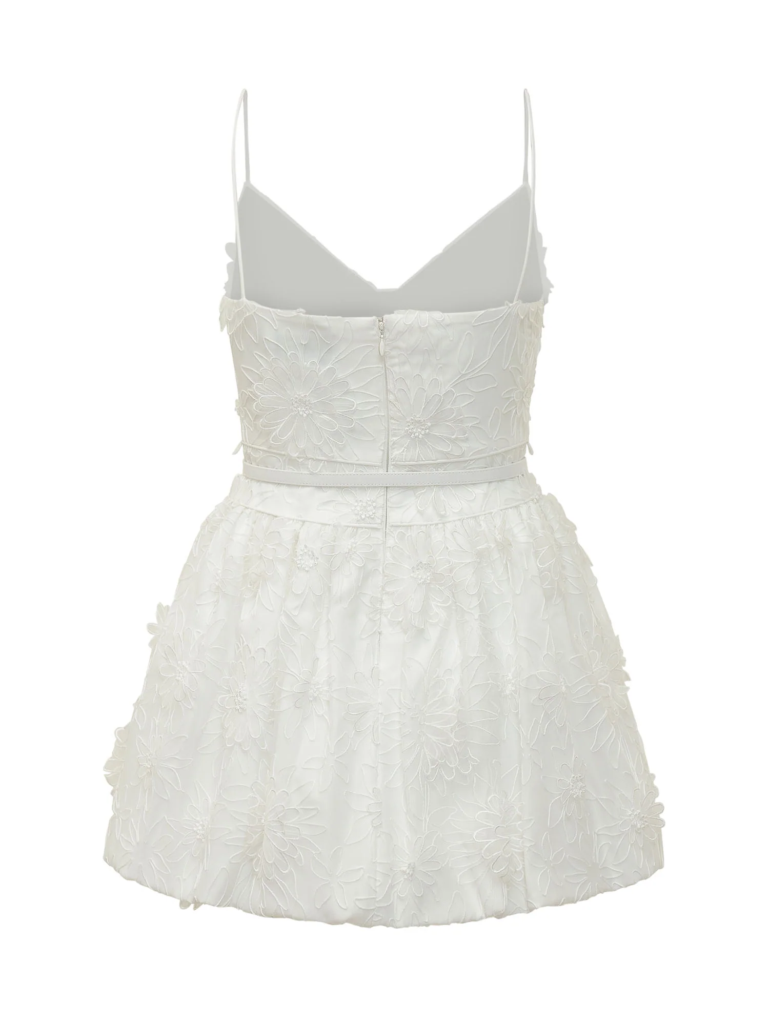 Self-portrait Mini Suit in Light Knit with Floral Embroidery - Image 2