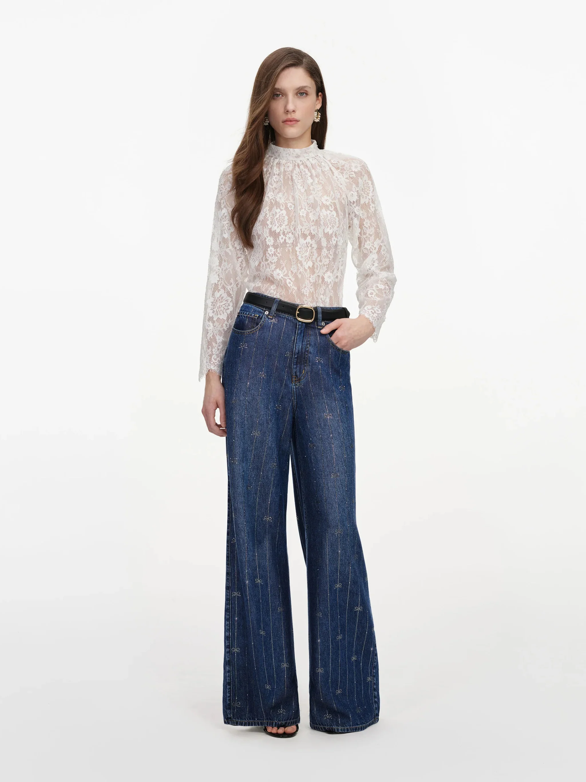 Self-portrait Refined Fit Mini Shirt with Back Button Closure - Size UK 6