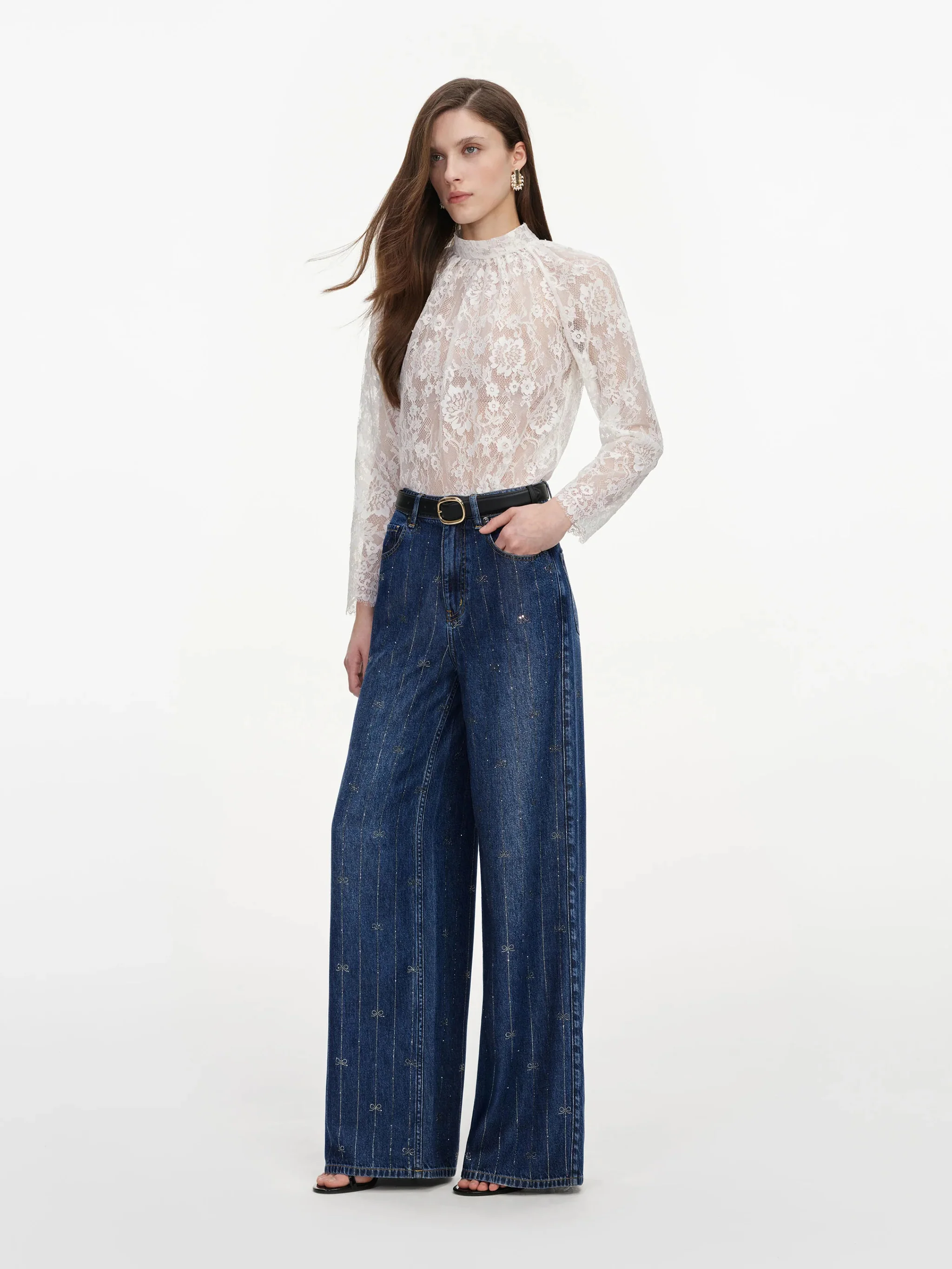 Self-portrait Refined Fit Mini Shirt with Back Button Closure - Size UK 6 - Image 2