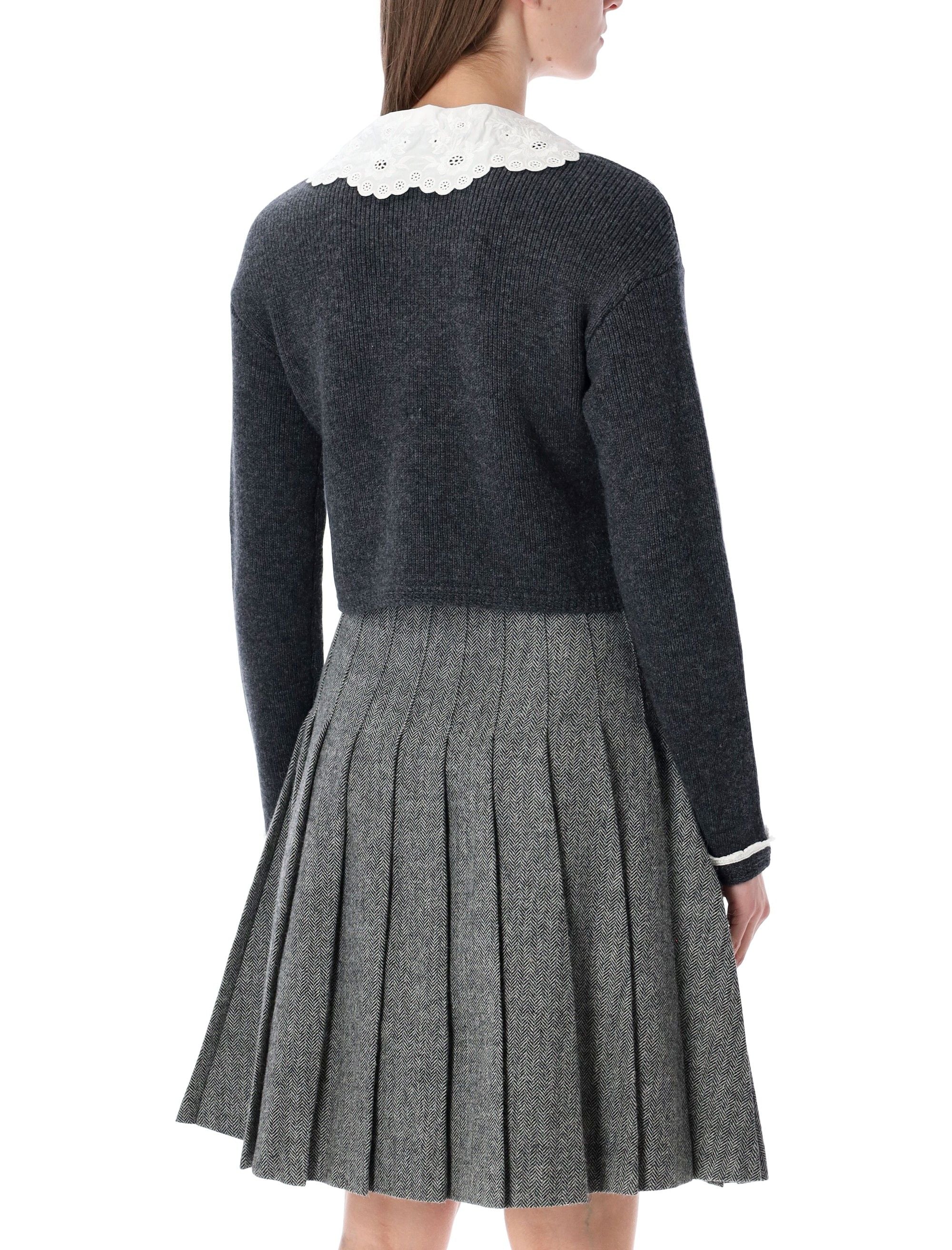 Self-portrait SELF PORTRAIT Lace-collar Button Cardigan - Image 2