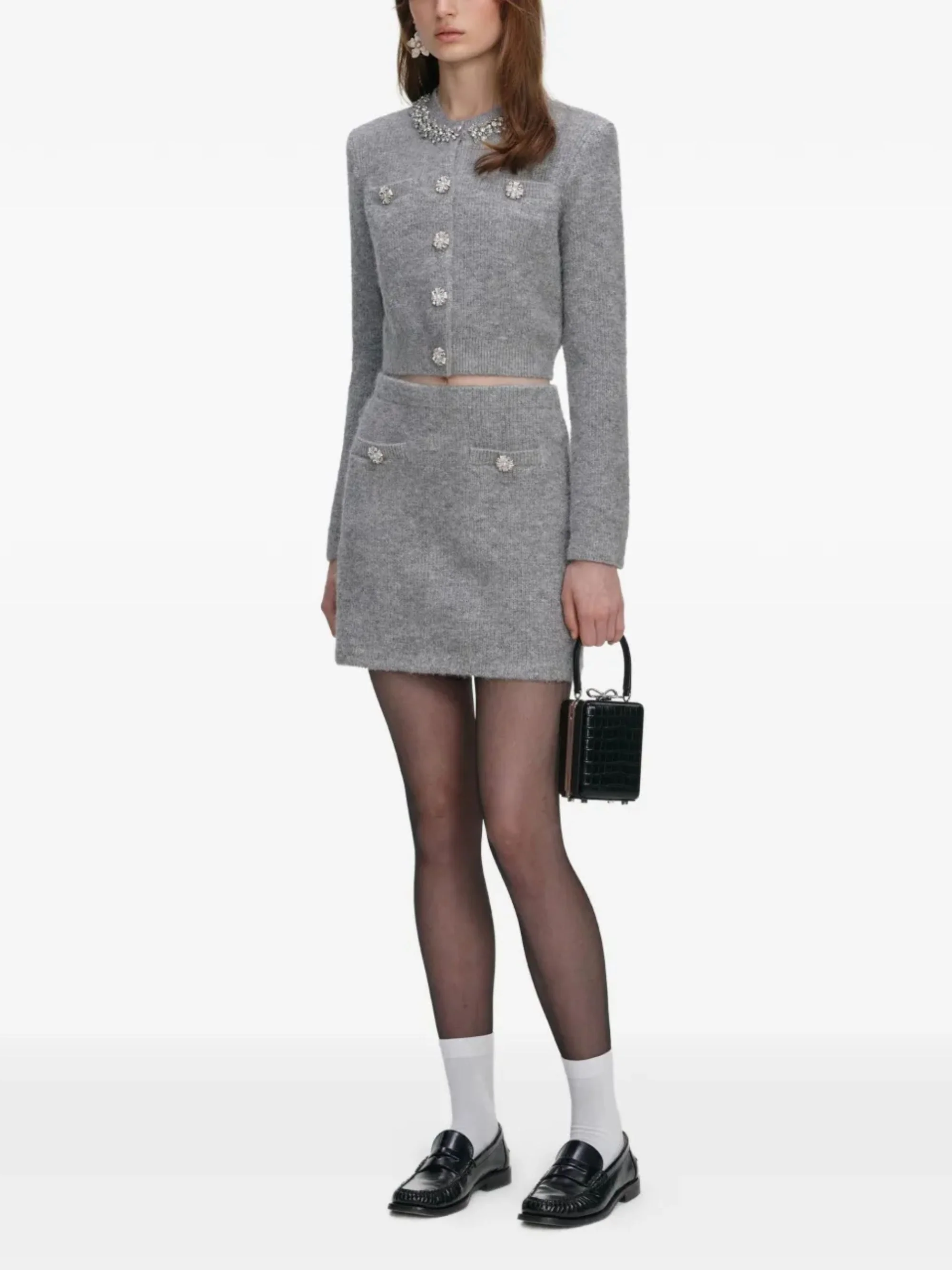 Self-portrait SELF PORTRAIT Scalloped-collar Embellished Cardigan - Image 2