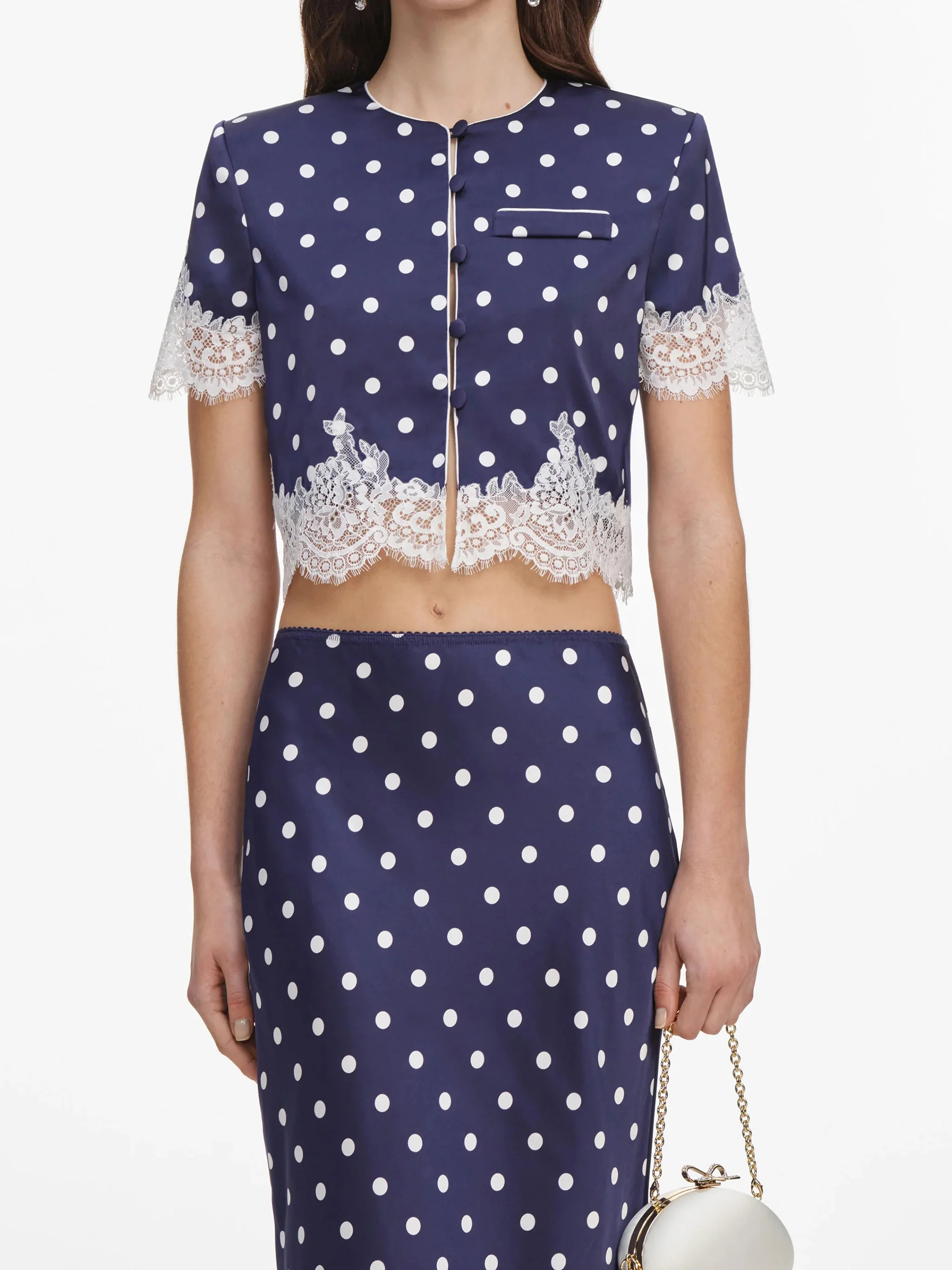 Self-portrait Sophisticated Mini Skirt with Appliqué Detail - Size 6 - Image 4