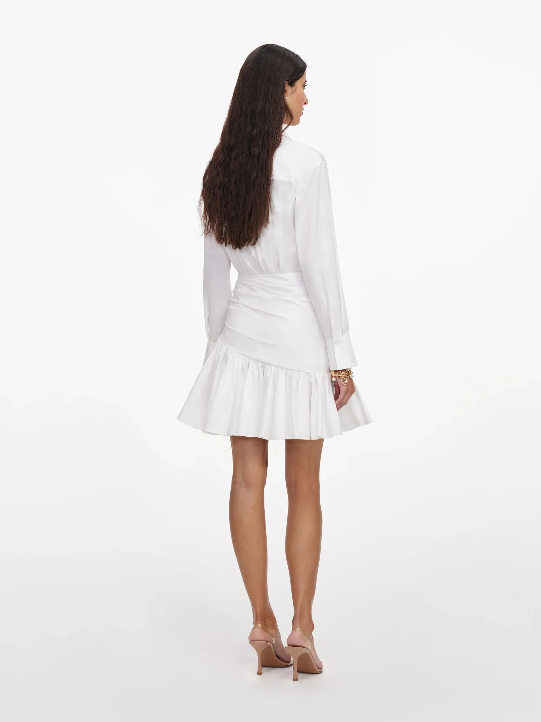 Self-portrait Streamlined Mini Dress with Button and Zip Closures - Size UK 6 - Image 3