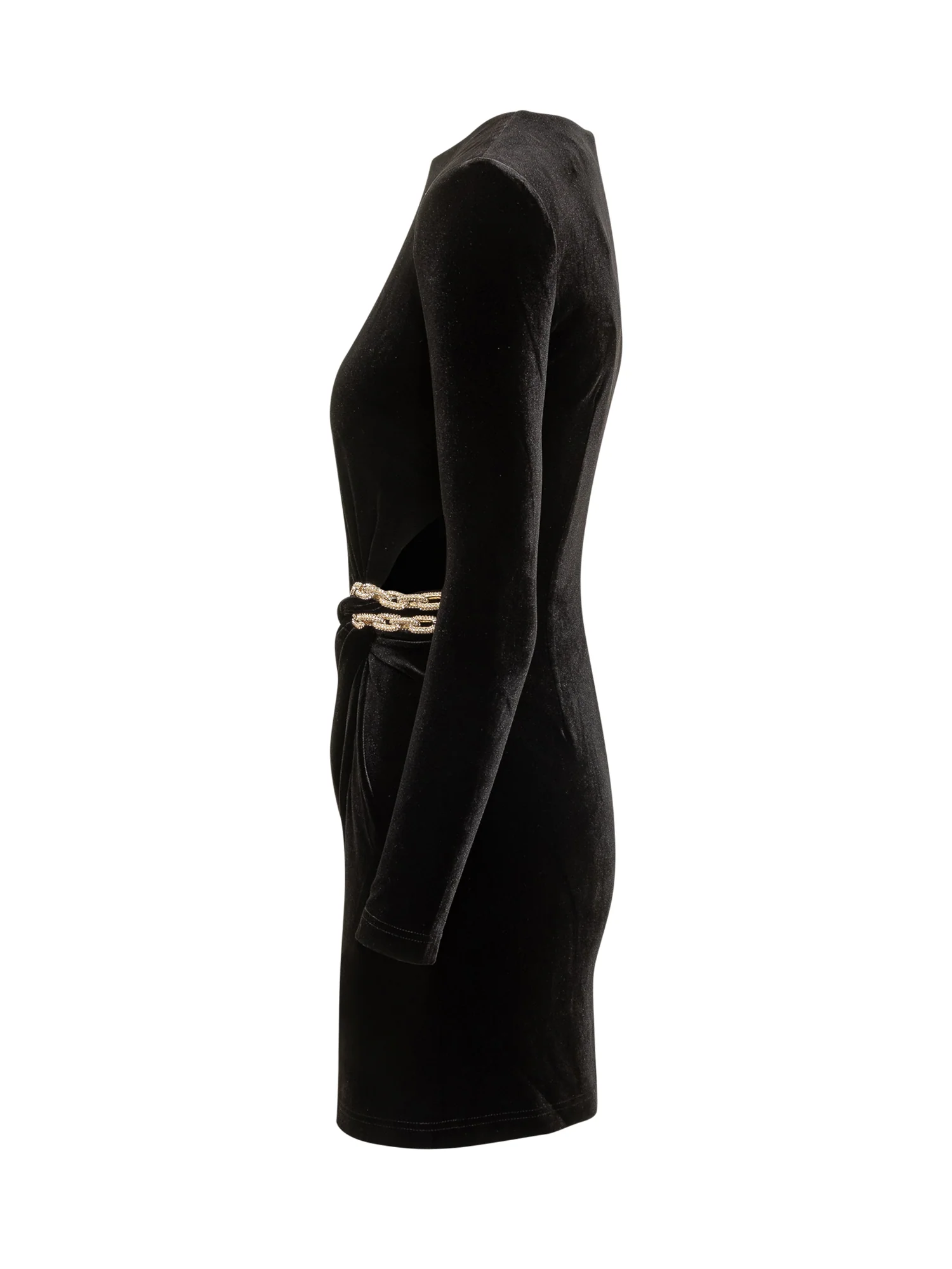 Self-portrait Suit Mini Draped Velvet Dress - Image 3