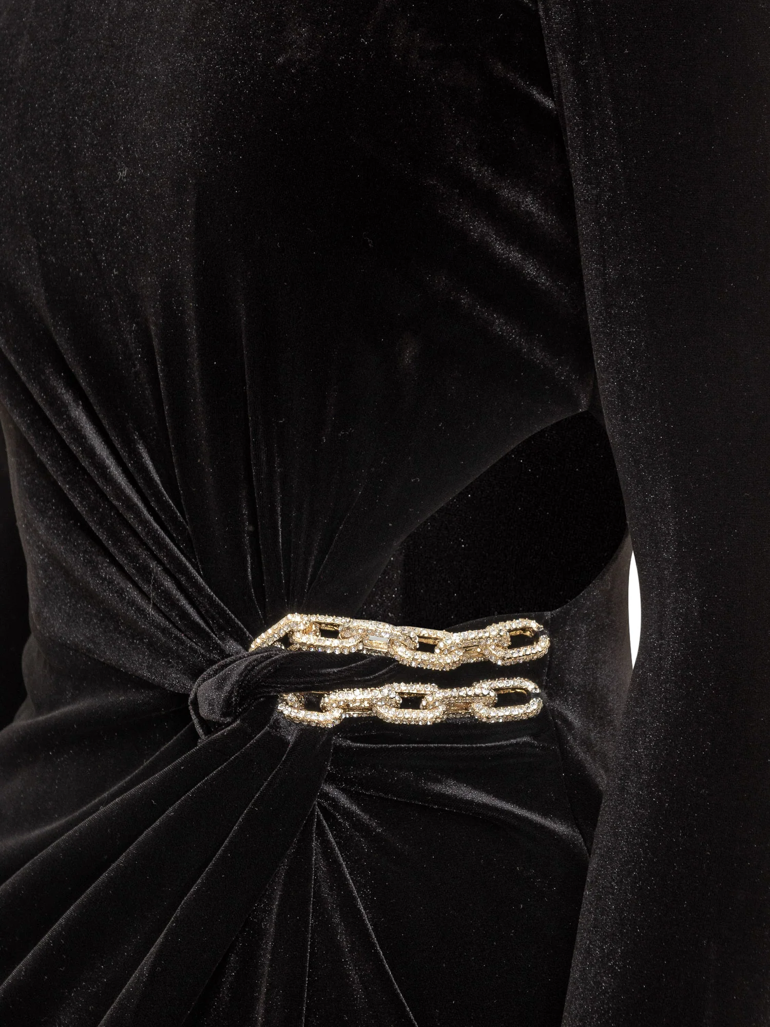 Self-portrait Suit Mini Draped Velvet Dress - Image 4