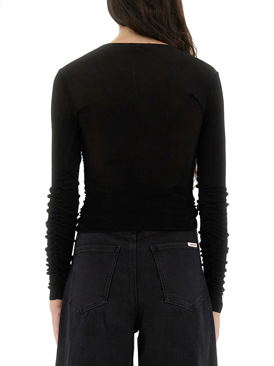 SELF-PORTRAIT Viscose Knit Top - Image 3