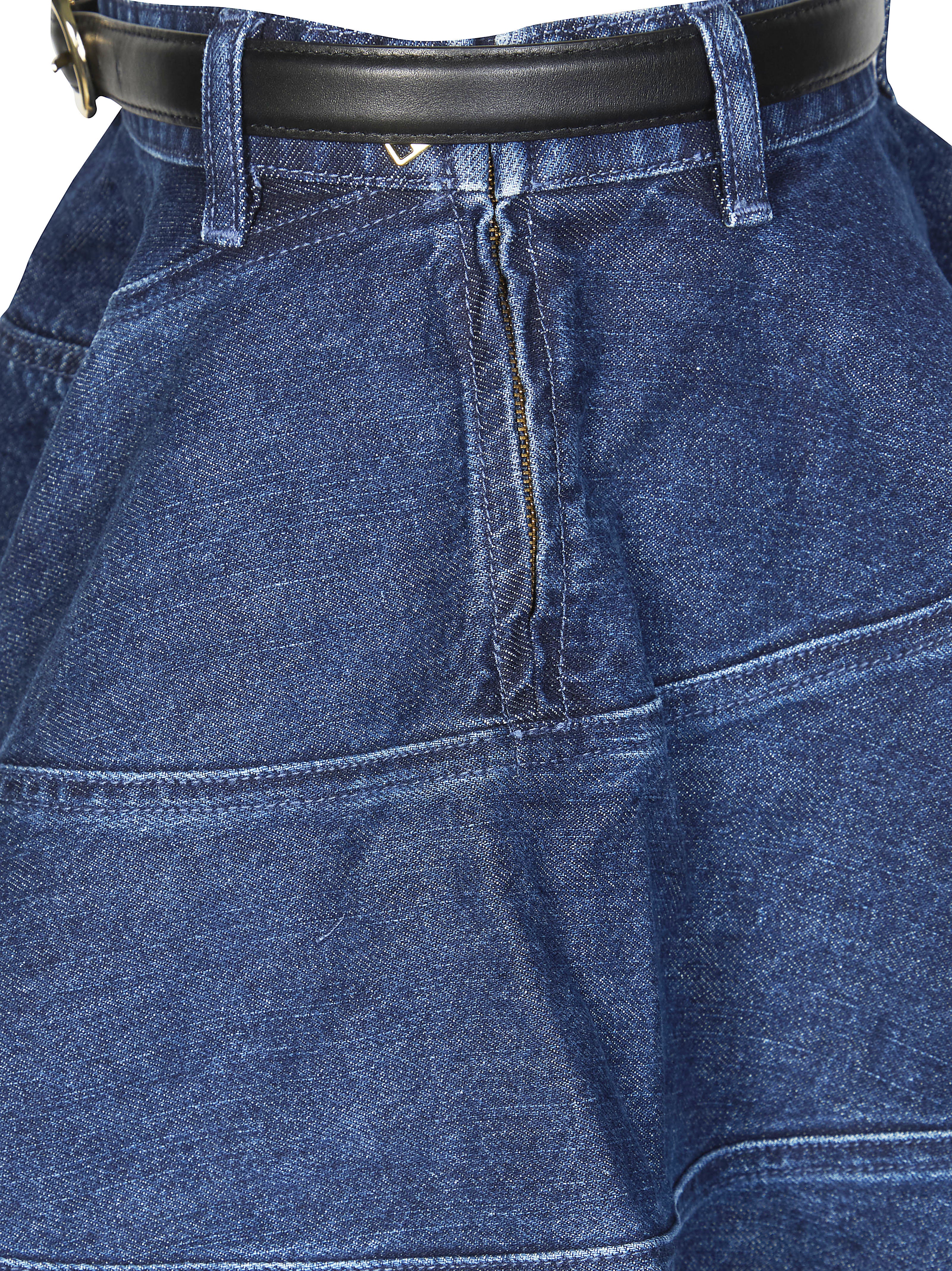 Self-portrait Women's A-Line Denim Midi Skirt - Image 3