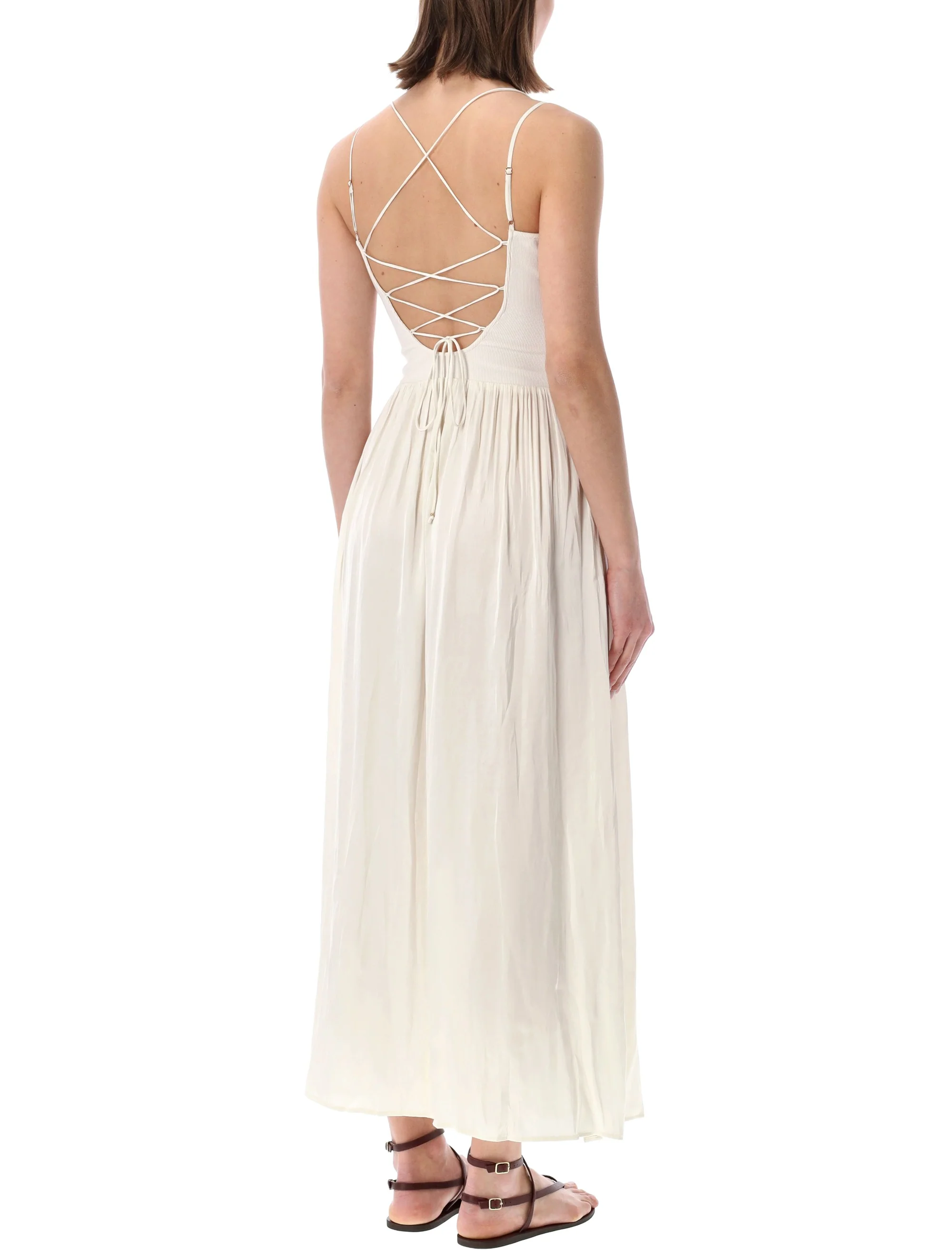 Sessun Fluid Feminine Mini Dress with Ballerina Straps - Image 2