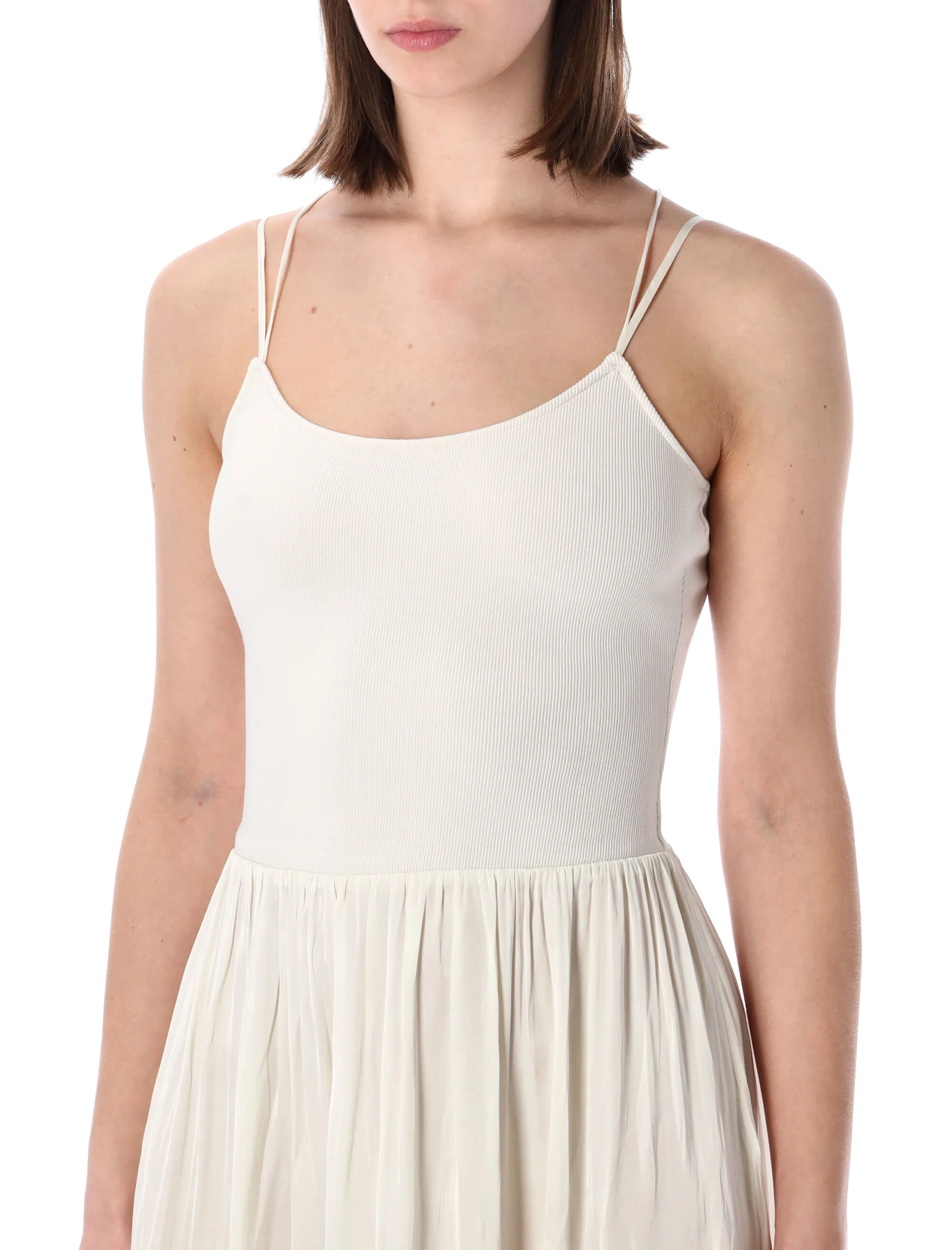 Sessun Fluid Feminine Mini Dress with Ballerina Straps - Image 3