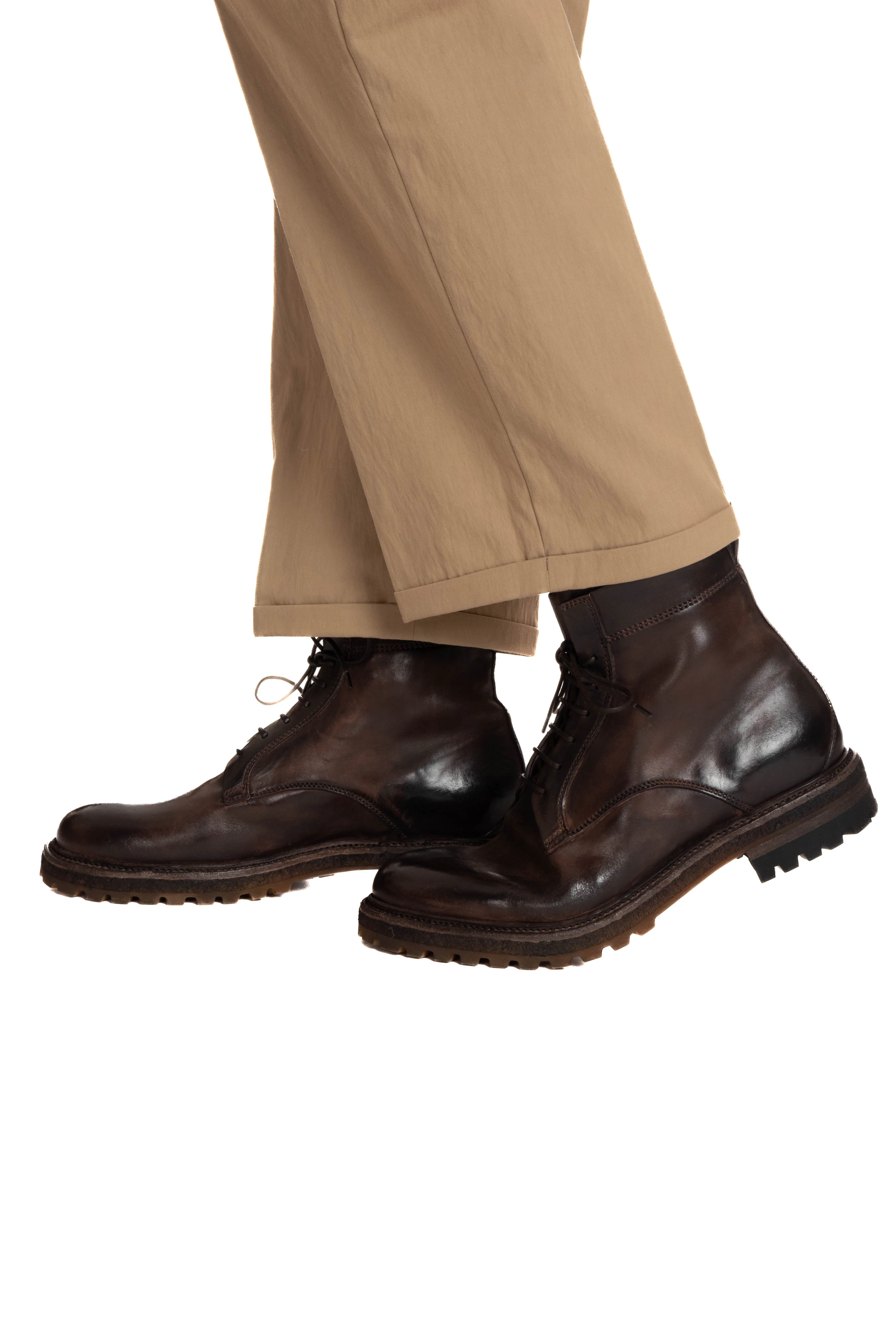 Silvano Sassetti Men's Ankle Boot with Lace-Up Closure and Round Toe