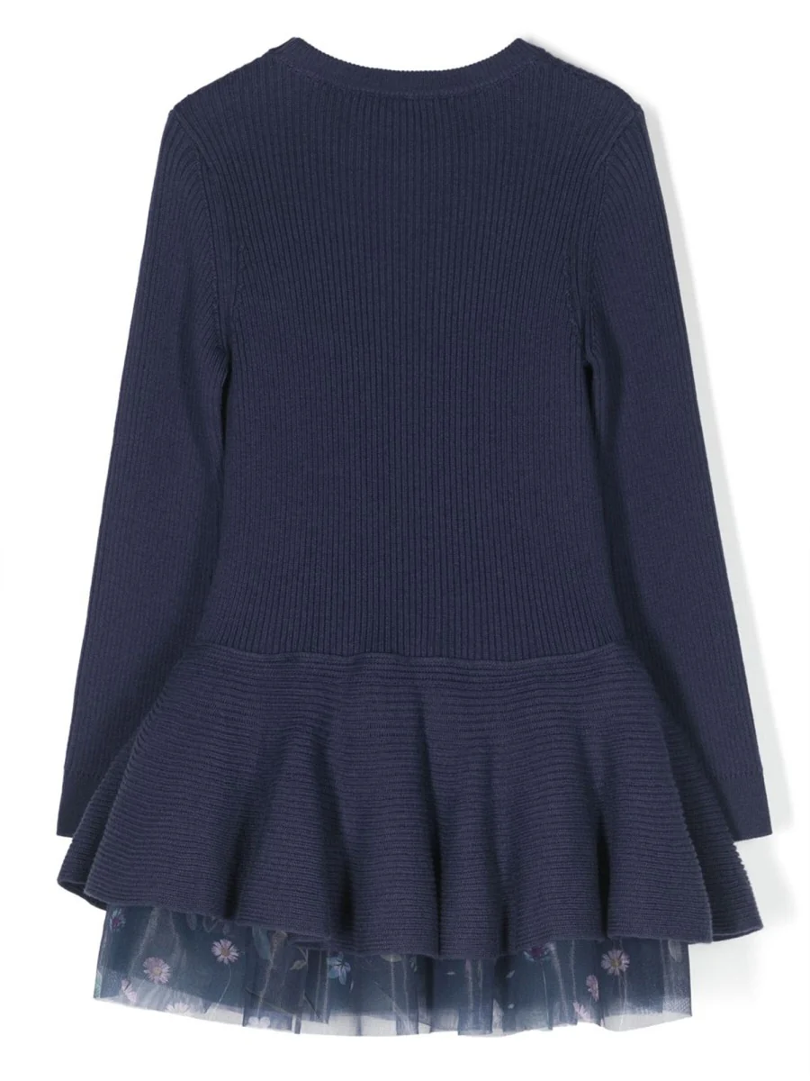 Simonetta Ruffled Mini Dress for Girls - Image 3