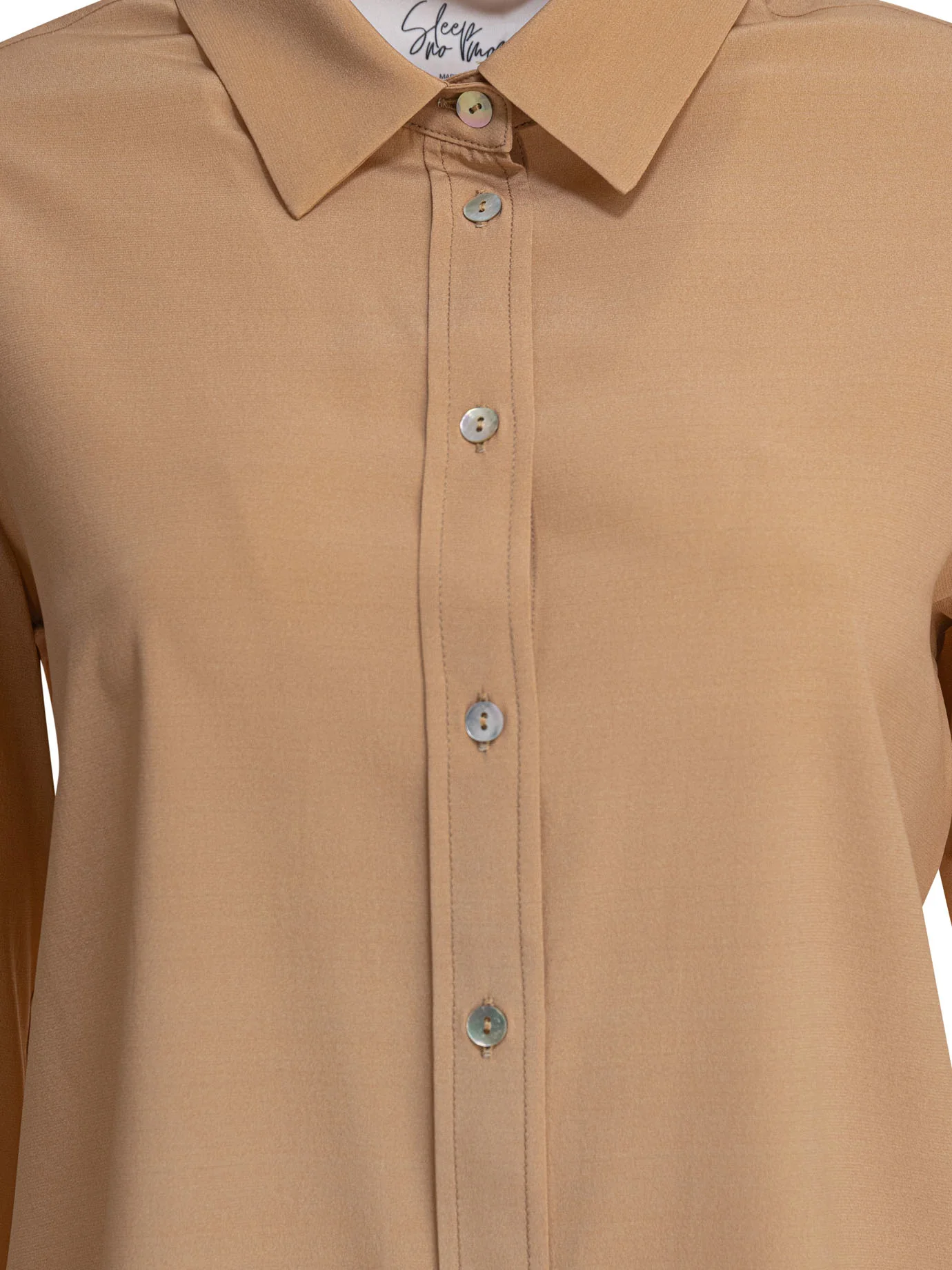 Sleep No More Elegant Silk Blend Mini Shirt for Women - Image 3