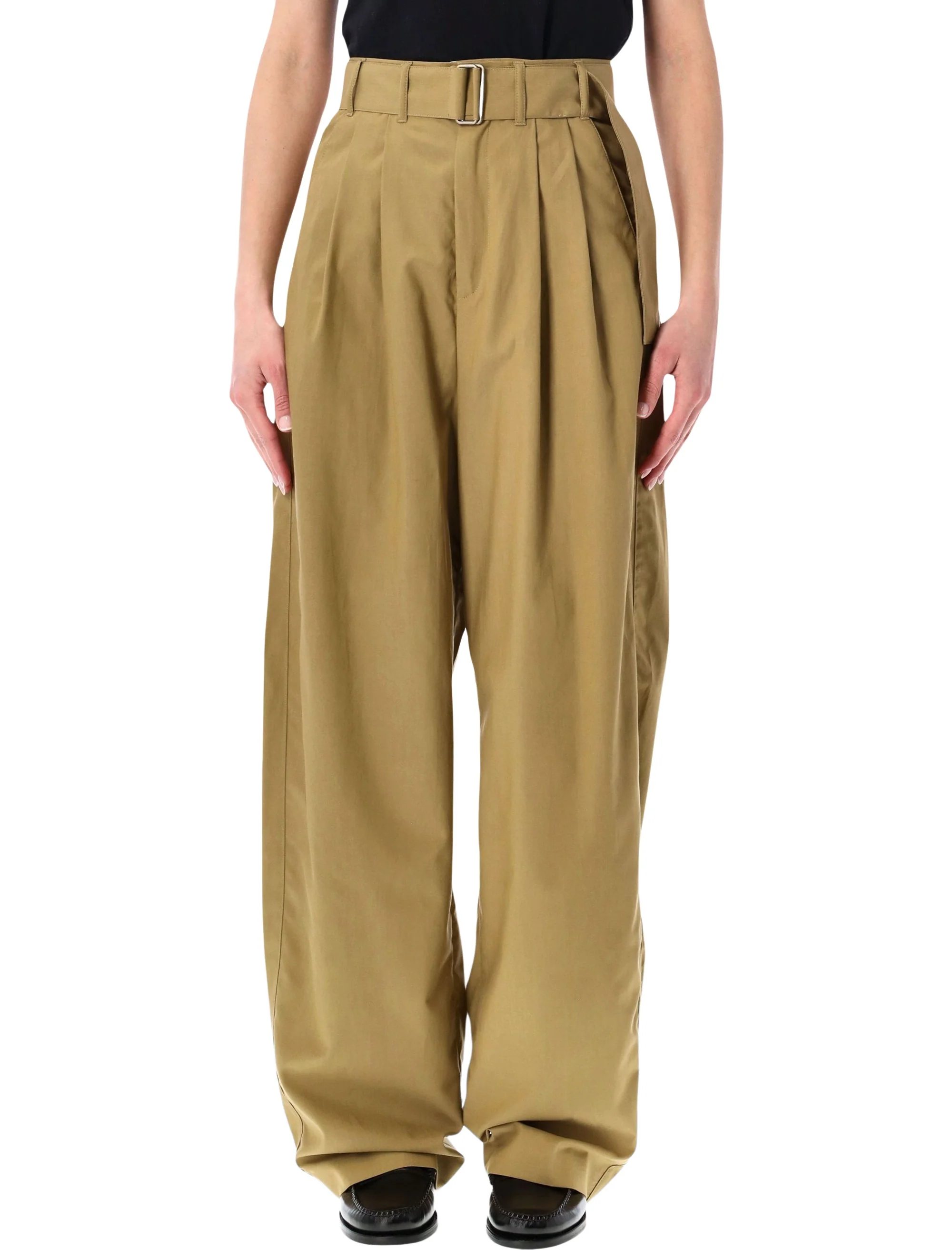 Soeur High-Rise Fluid Trousers with Removable Belt - Size 36