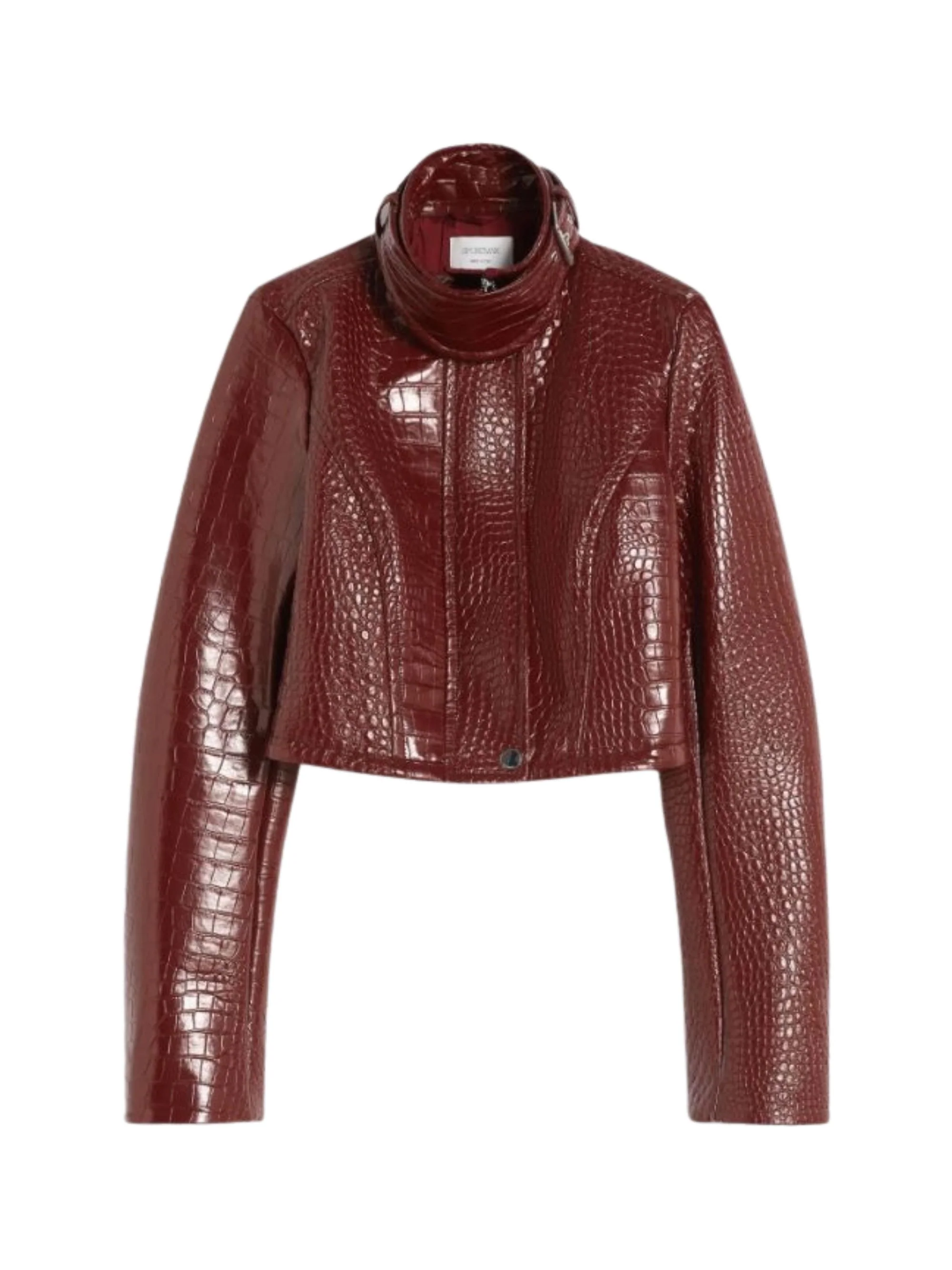 SportMax Alligator-Print Collar Jacket
