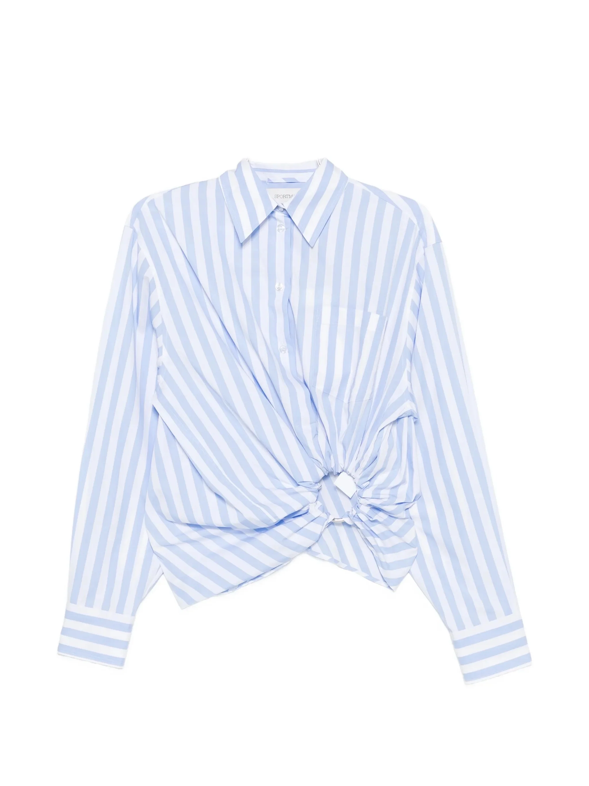 Sportmax Long Sleeve Cotton Shirt with Chest Pocket and Button Closure