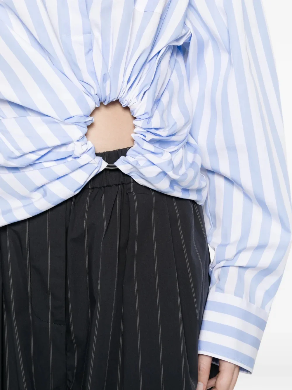 Sportmax Long Sleeve Cotton Shirt with Chest Pocket and Button Closure - Image 3