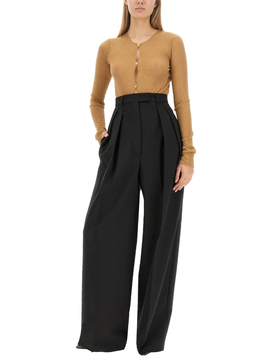 SPORTMAX Ribbed-knit Button-up Bodysuit - Image 2
