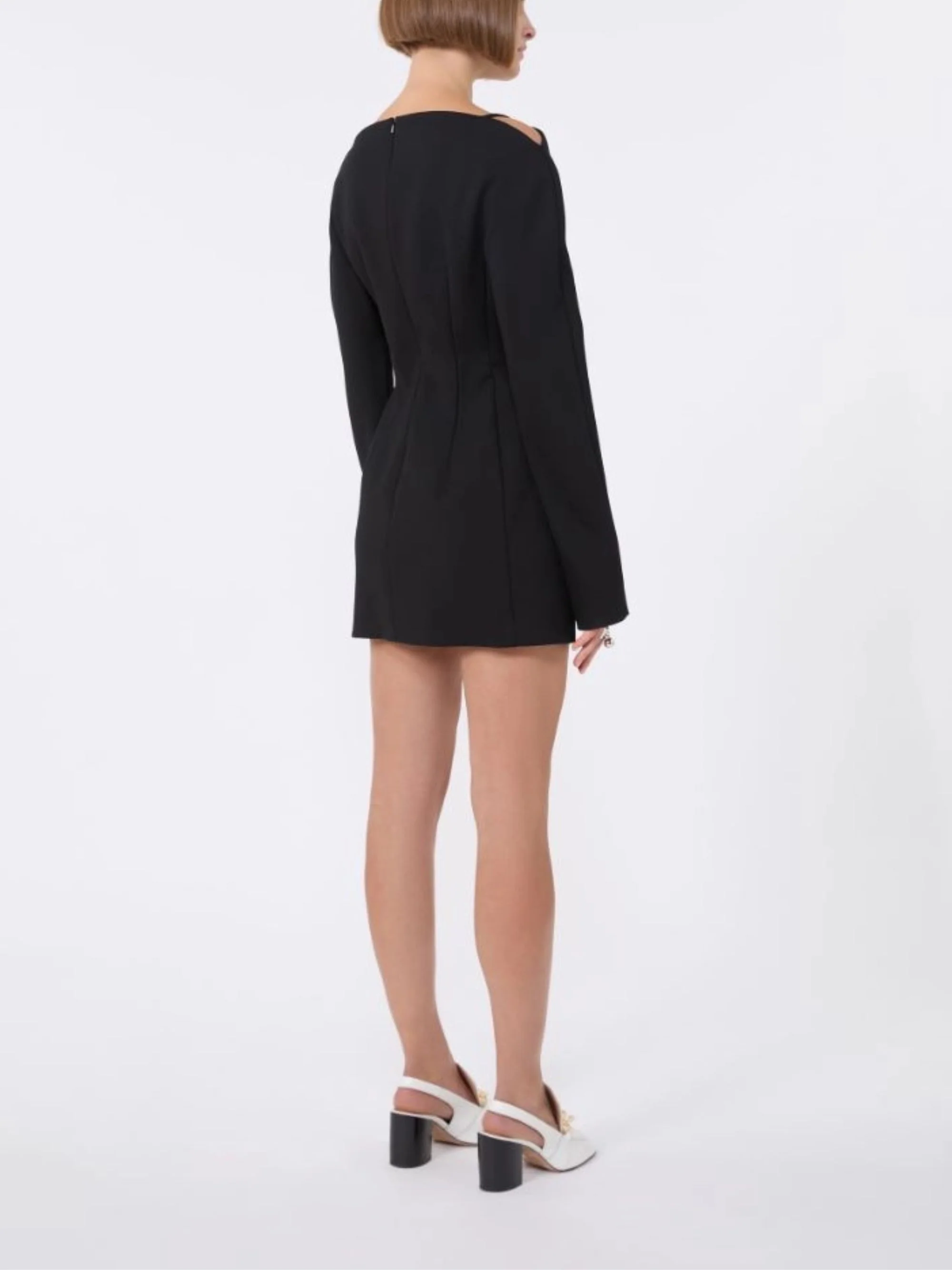 SportMax Shoulder Pad Mini Dress - Image 3