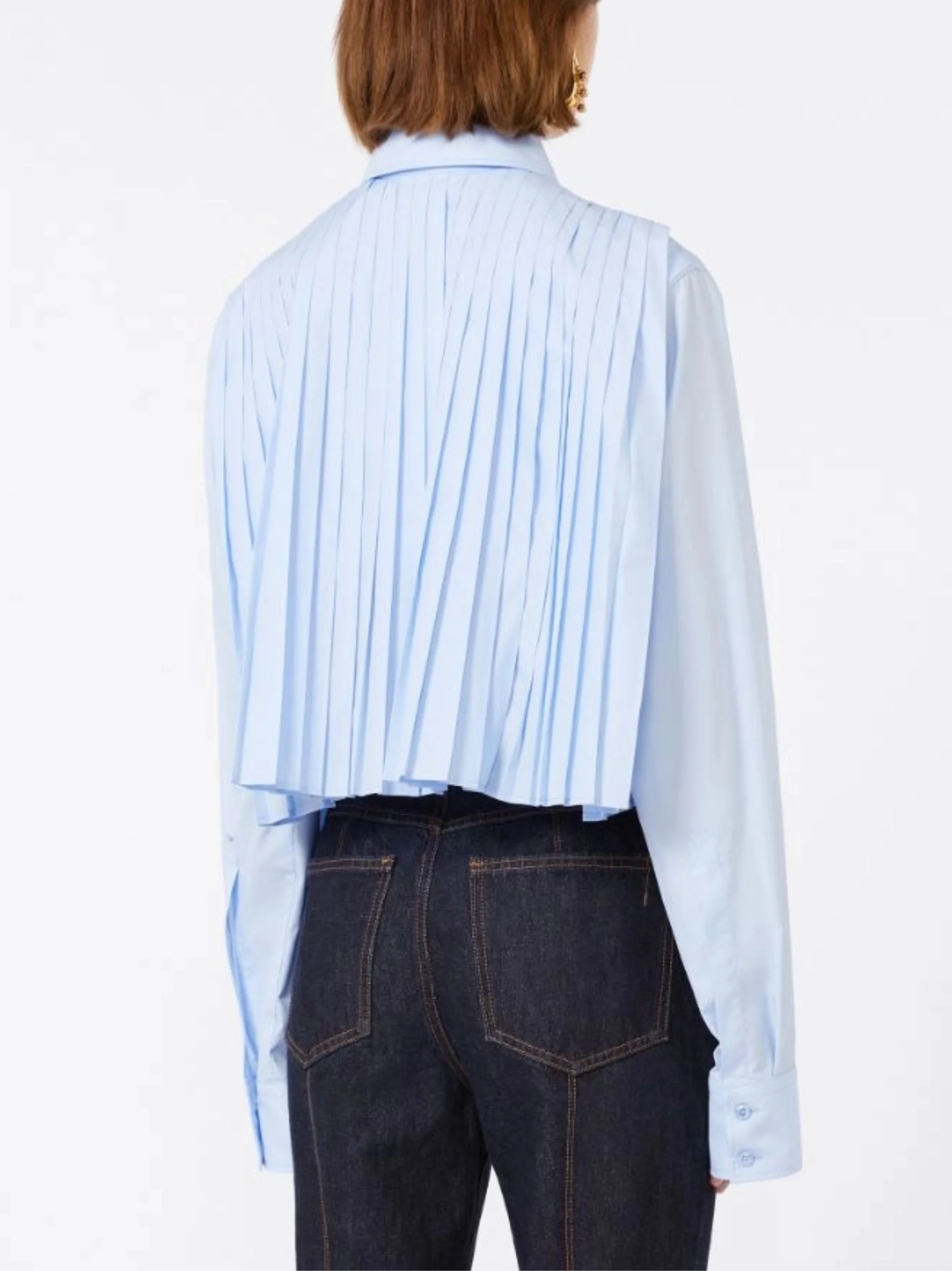 Sportmax Straight Fit Women's Shirt with Front Buttons and Chest Pocket - Image 3