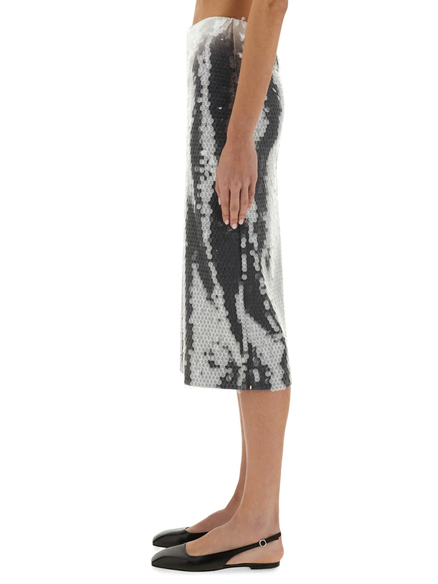 SPORTMAX Toano - Pencil Skirt with Sequins - Image 4