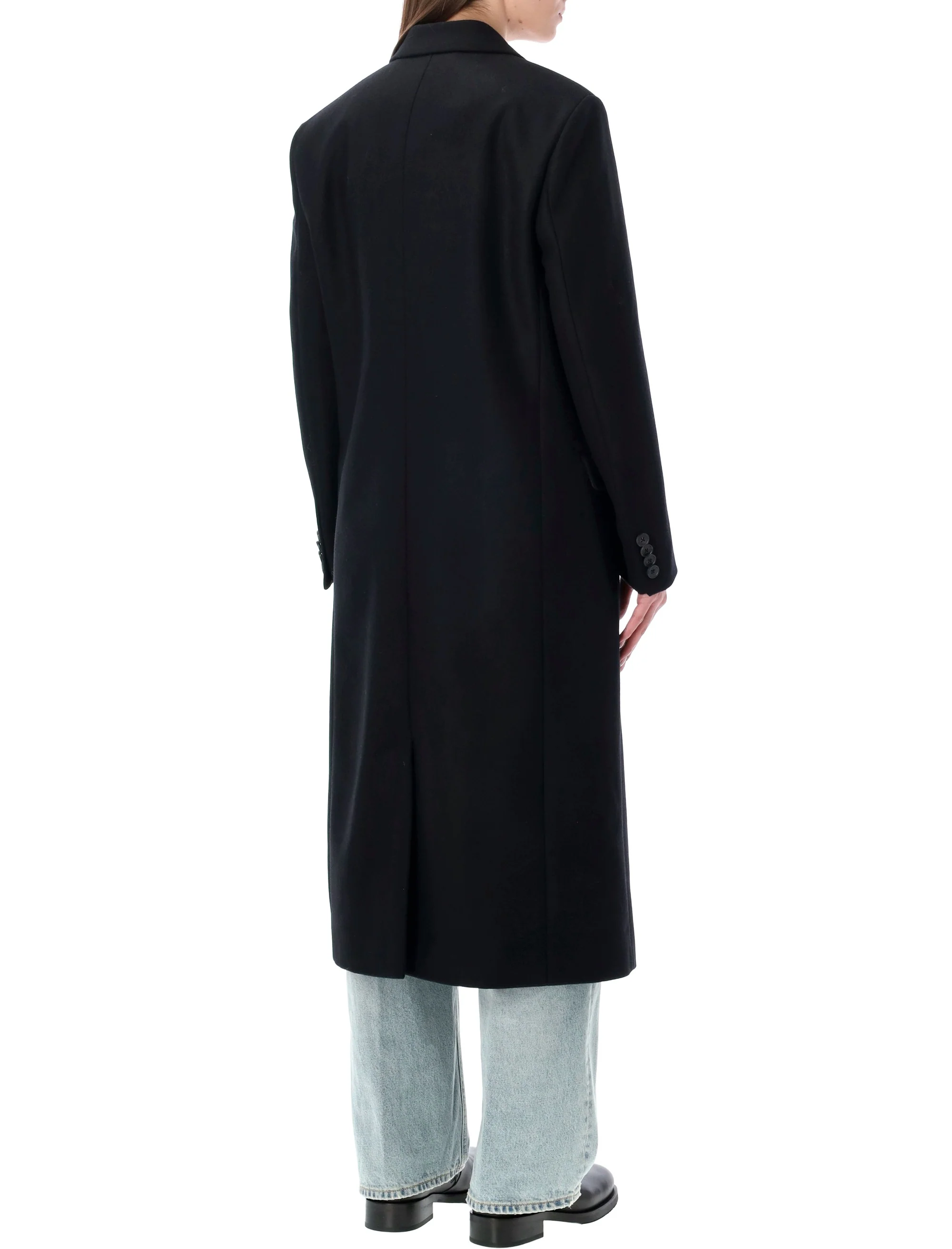 SPORTY & RICH Signature Logo Wool Coat - Image 2