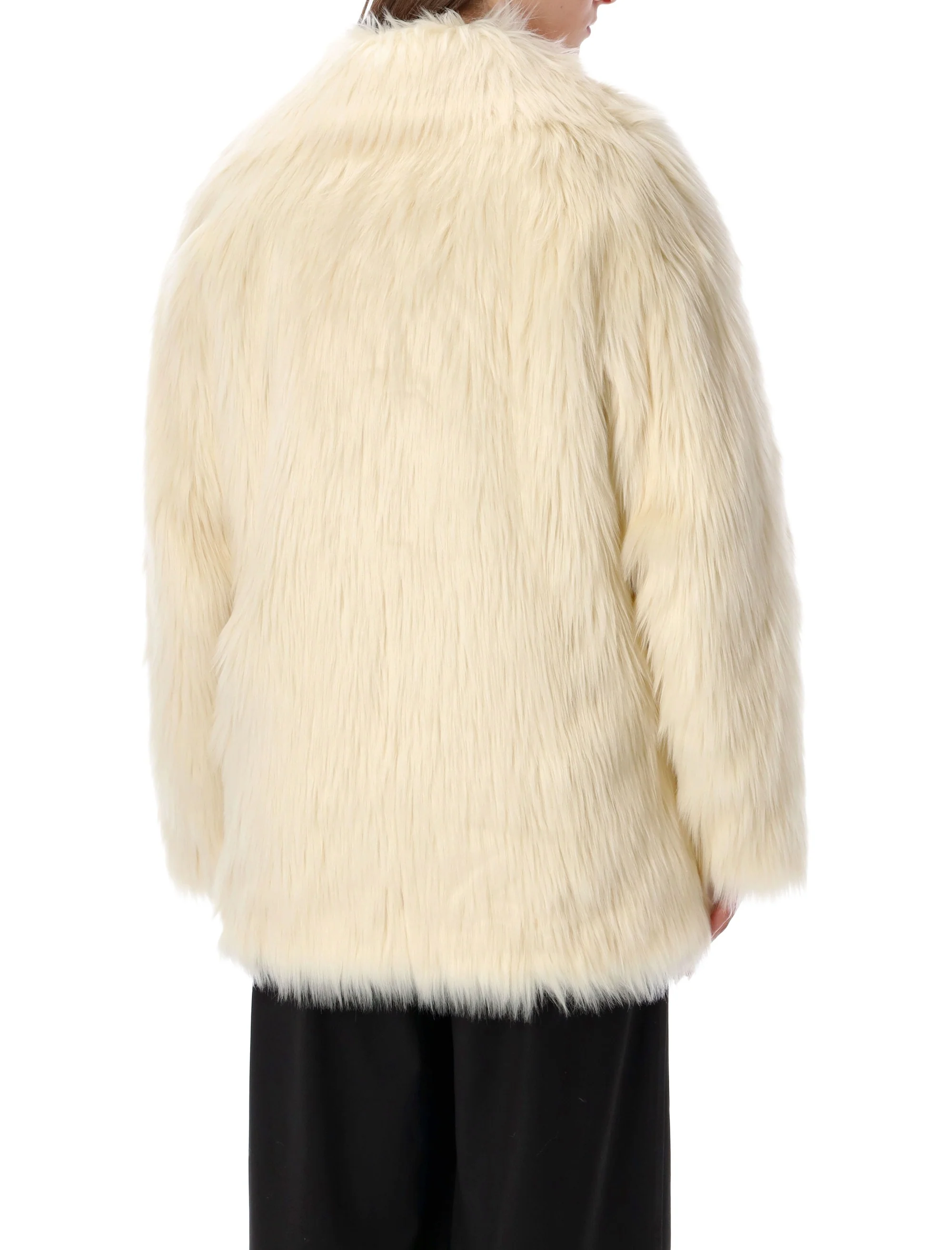 Stand Studio Mid-Length Double-Breasted Faux Fur Jacket - Image 2