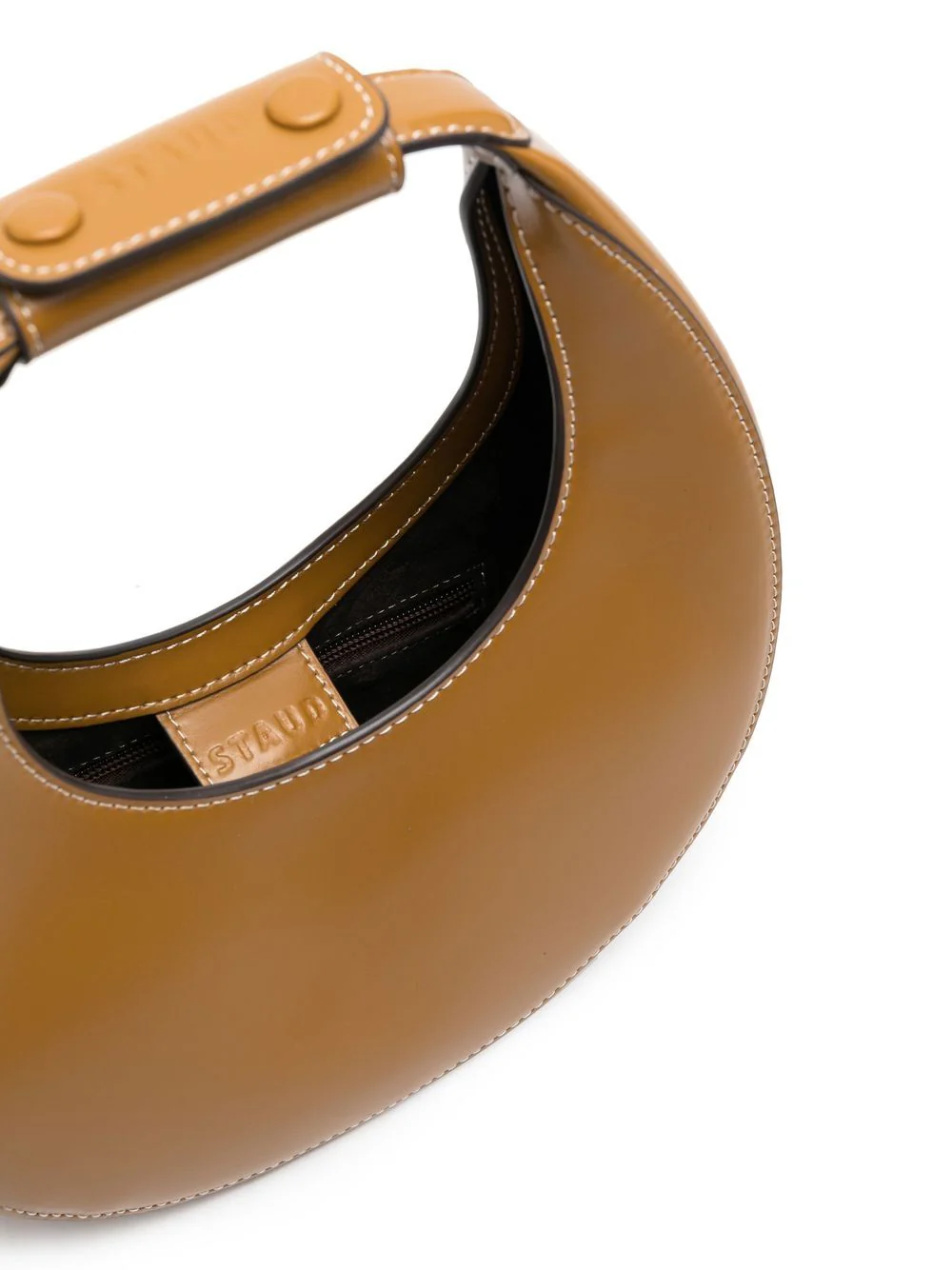 Staud Leather Top Handle Bag with Tonal Stitching - Image 6