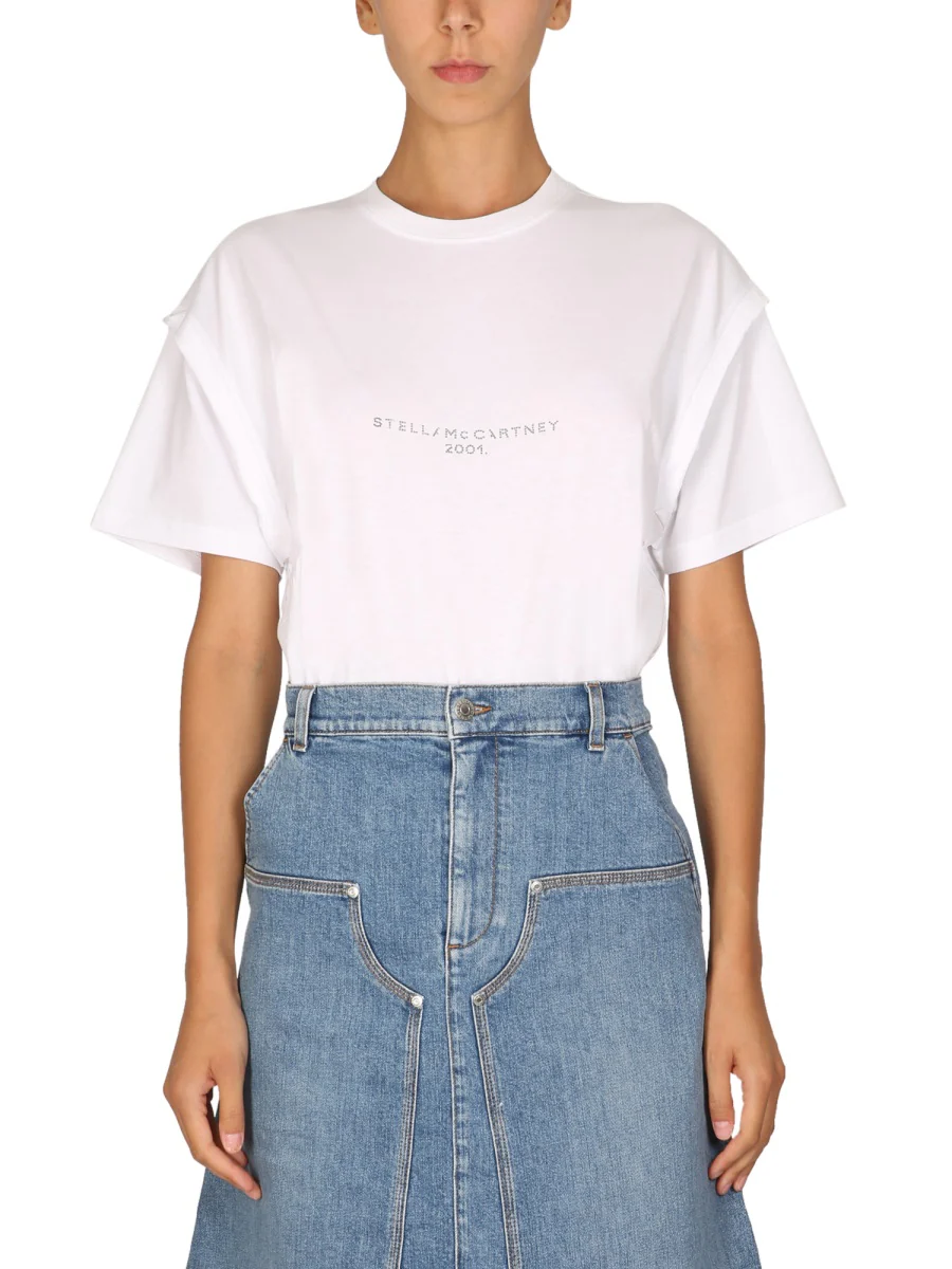 Stella Mccartney Crystal Logo T-Shirt