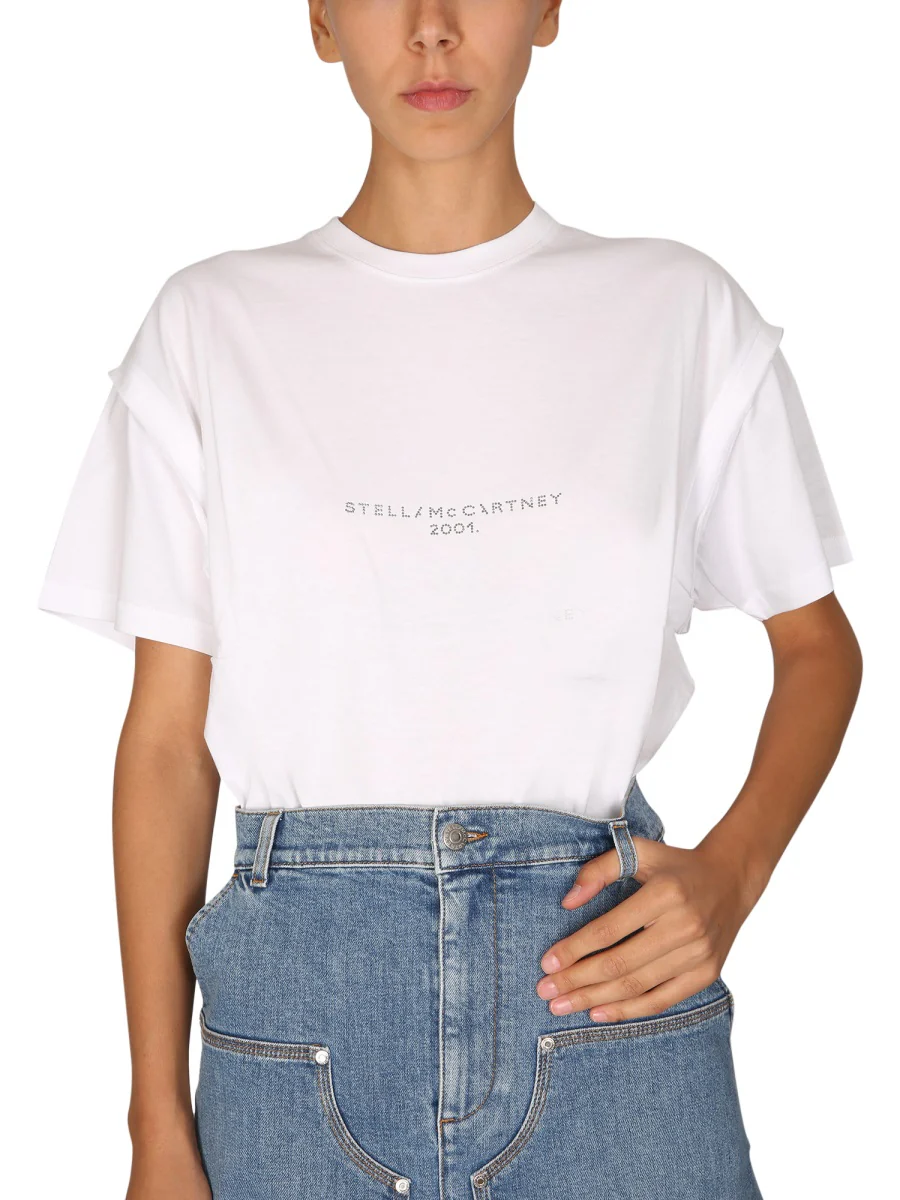 Stella Mccartney Crystal Logo T-Shirt - Image 4