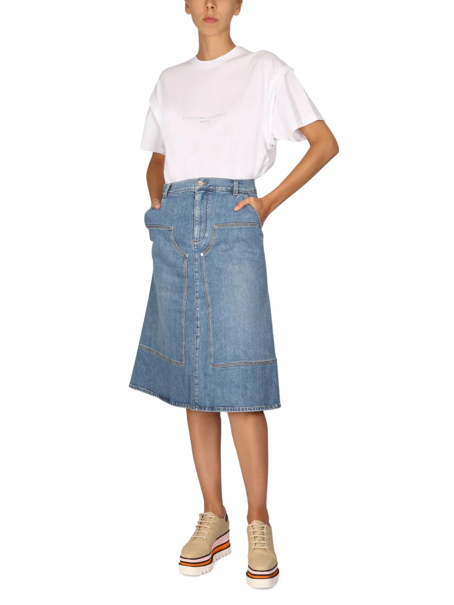 Stella Mccartney Crystal Logo T-Shirt - Image 6